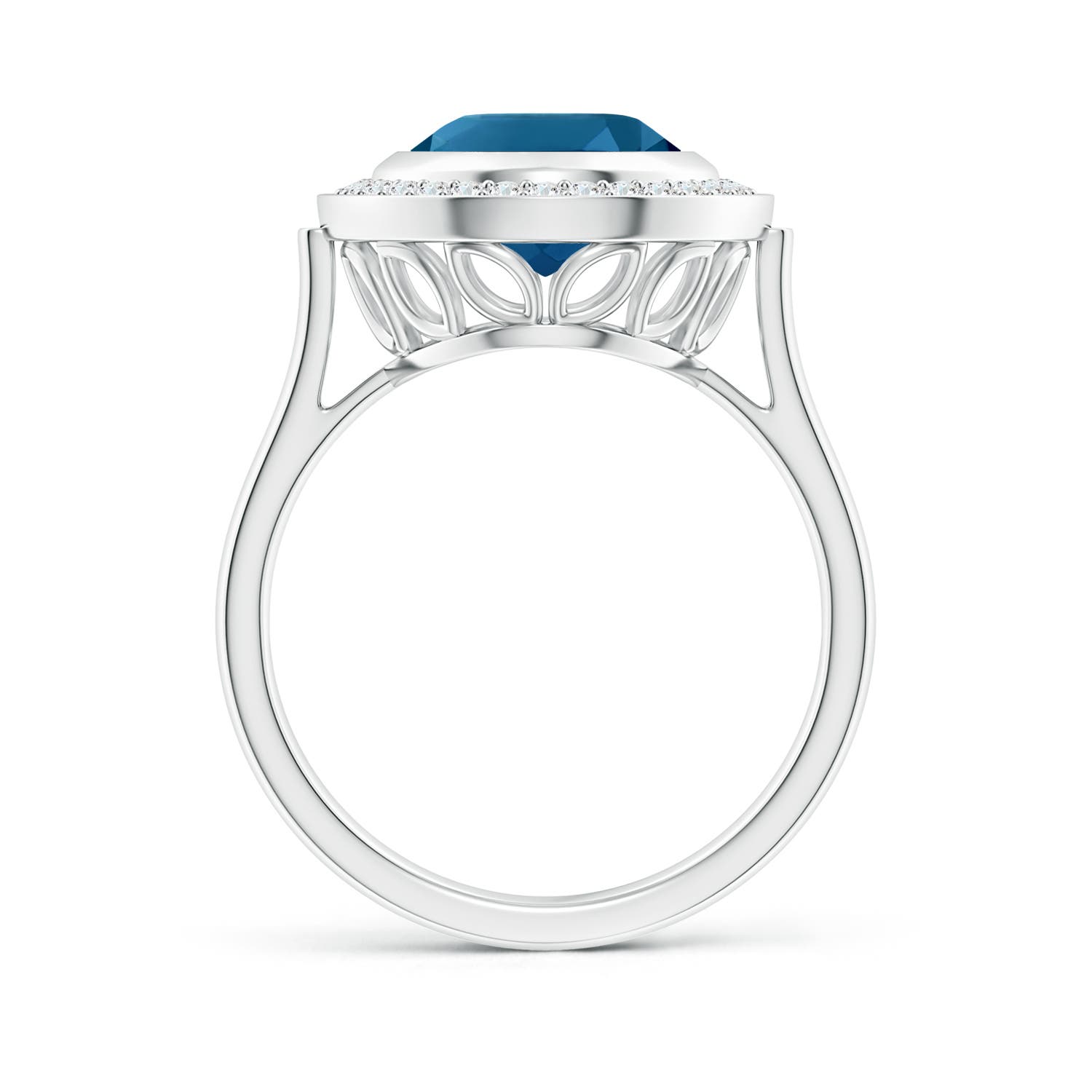 AAAA - London Blue Topaz / 4.89 CT / 14 KT White Gold