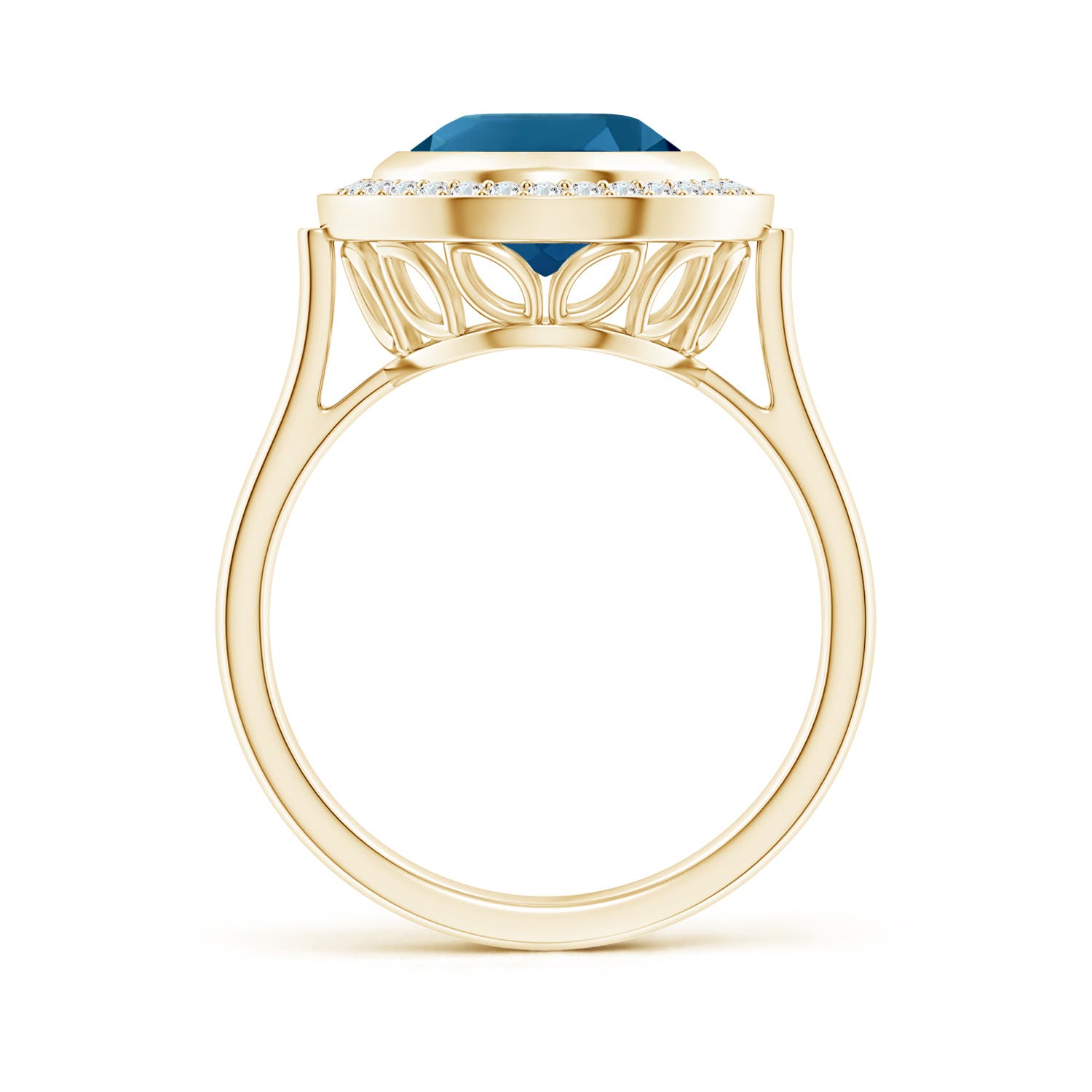 AAAA - London Blue Topaz / 4.89 CT / 14 KT Yellow Gold