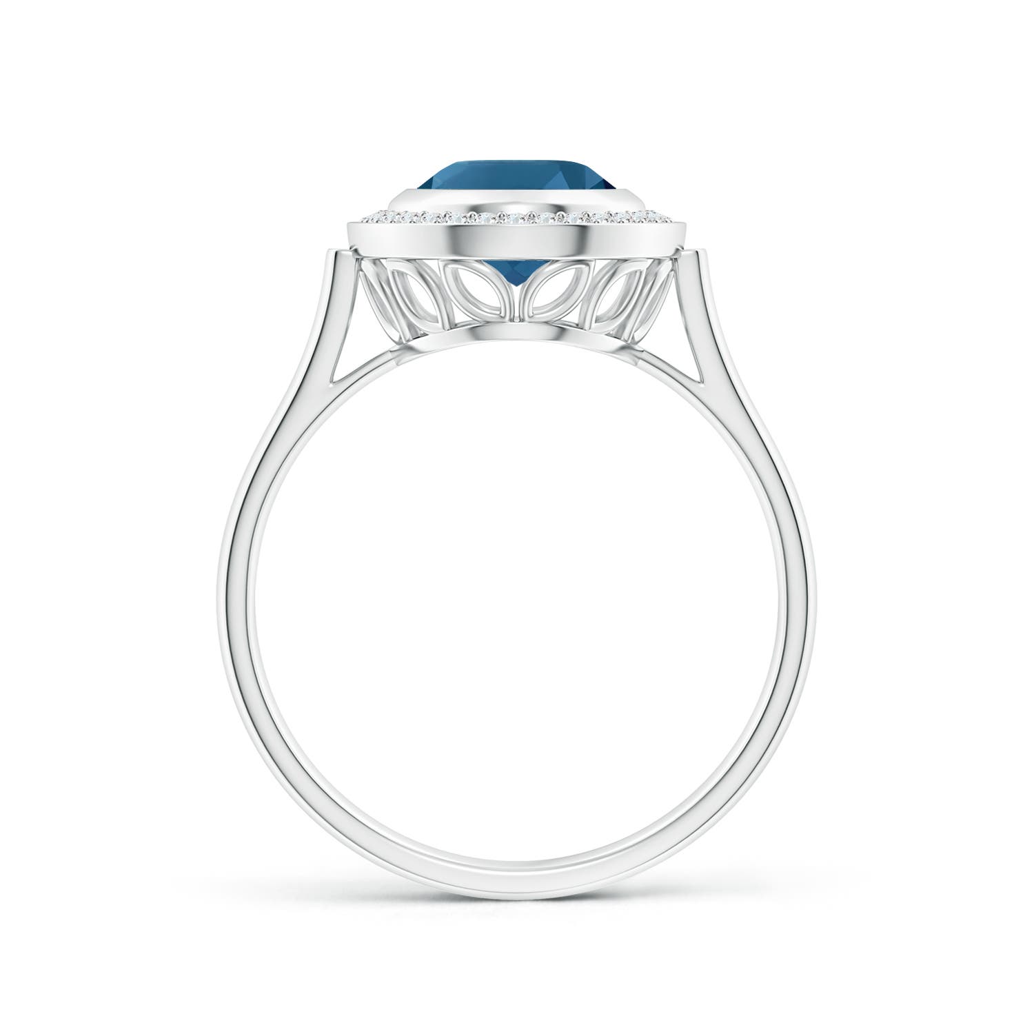 AAA - London Blue Topaz / 2.35 CT / 14 KT White Gold