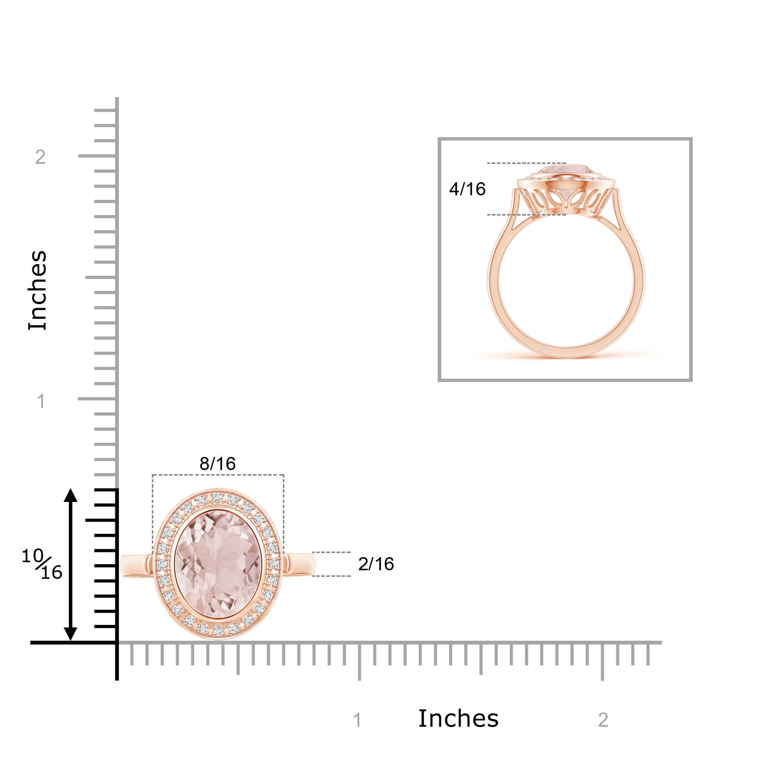 A - Morganite / 2.66 CT / 14 KT Rose Gold