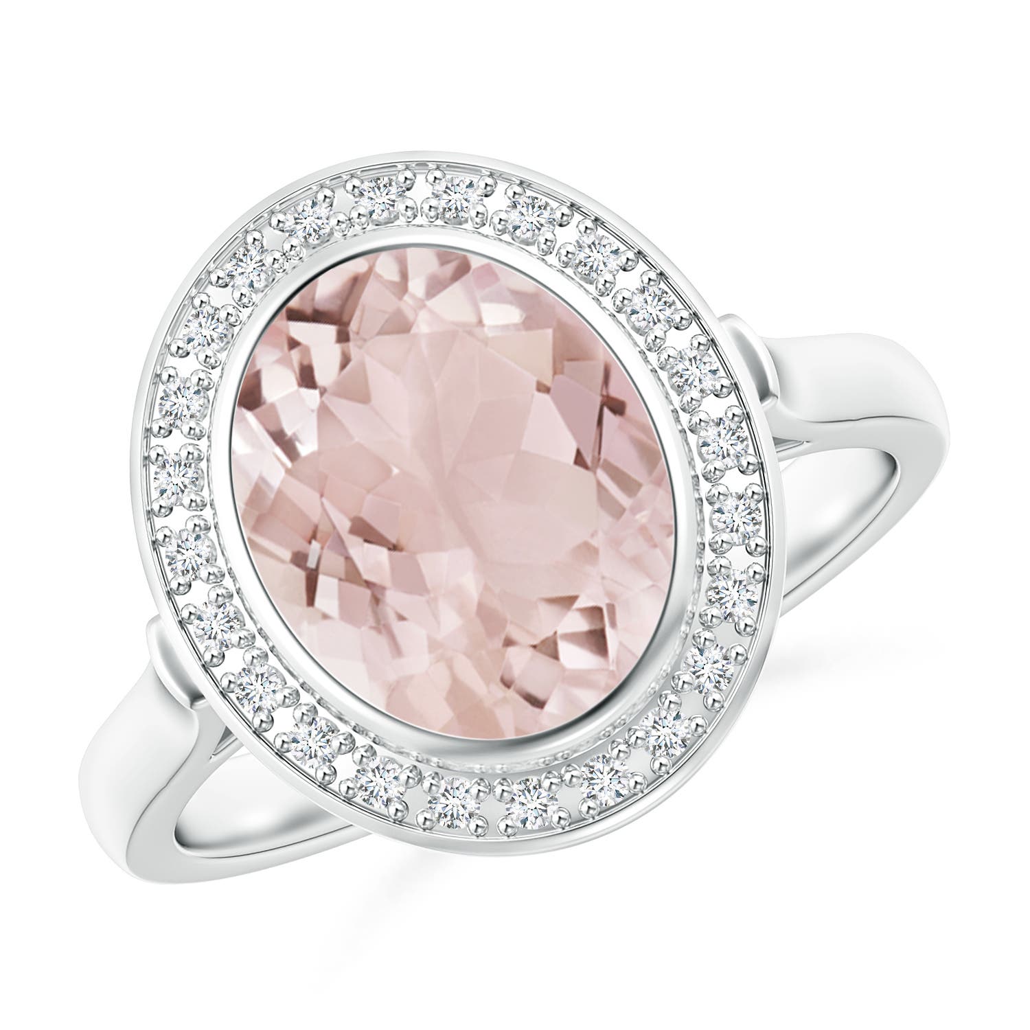 A - Morganite / 2.66 CT / 14 KT White Gold