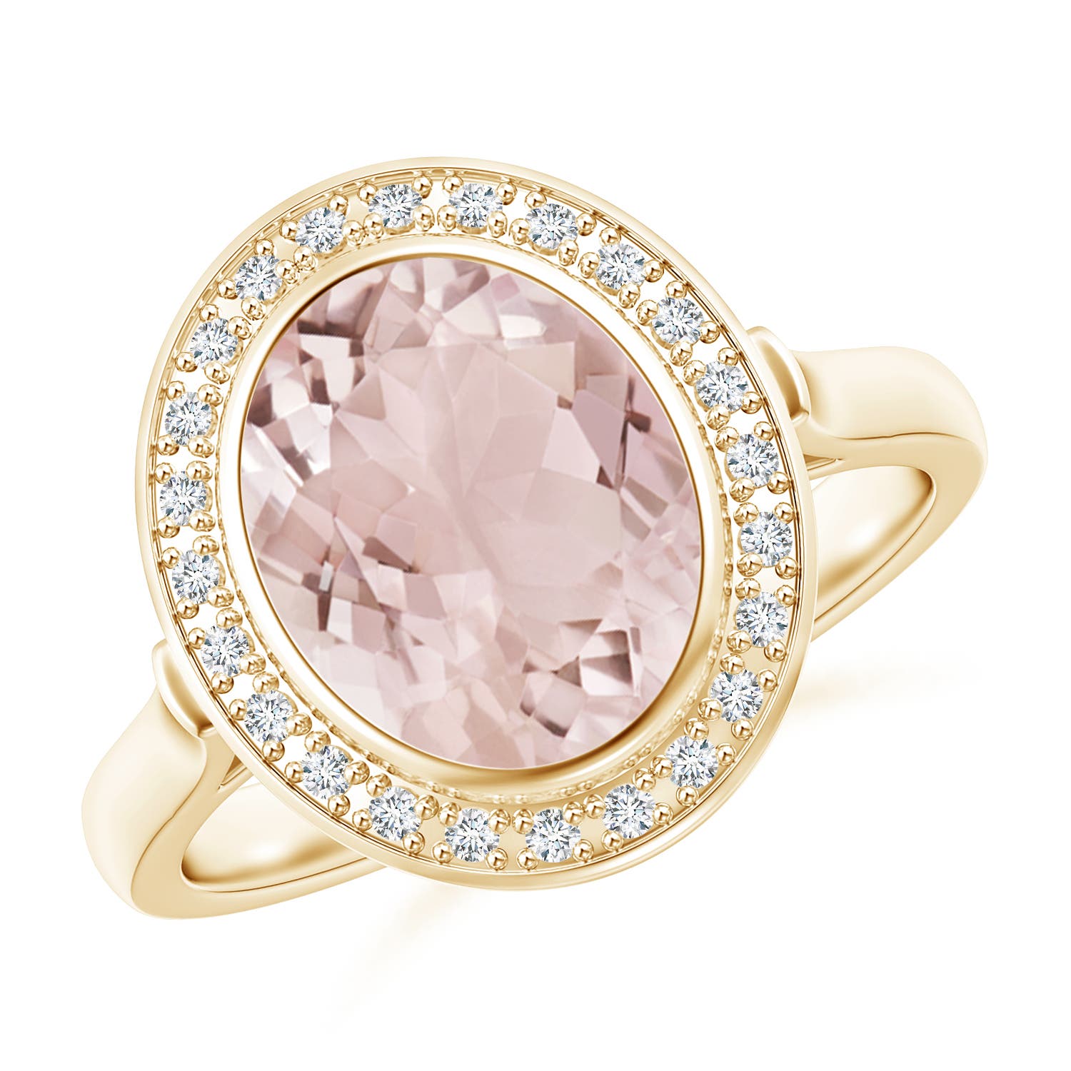 A - Morganite / 2.66 CT / 14 KT Yellow Gold