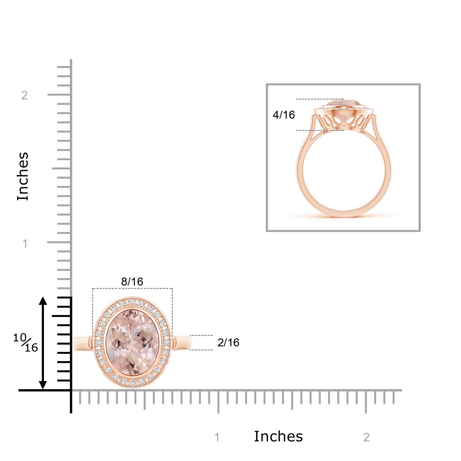 AA - Morganite / 2.66 CT / 14 KT Rose Gold