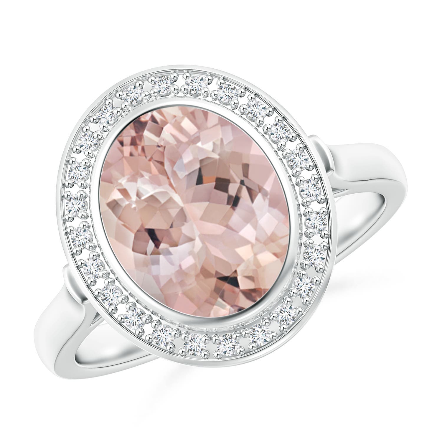 AA - Morganite / 2.66 CT / 14 KT White Gold