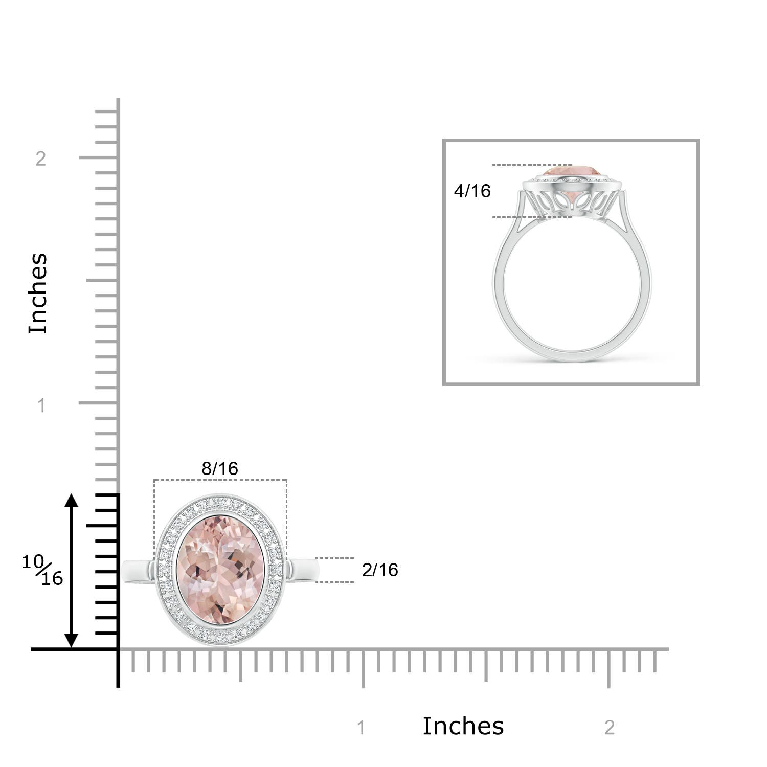 AA - Morganite / 2.66 CT / 14 KT White Gold