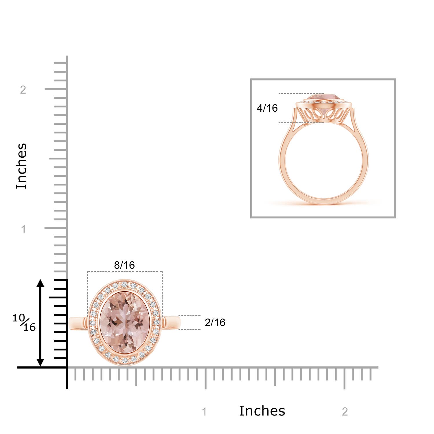 AAA - Morganite / 2.66 CT / 14 KT Rose Gold