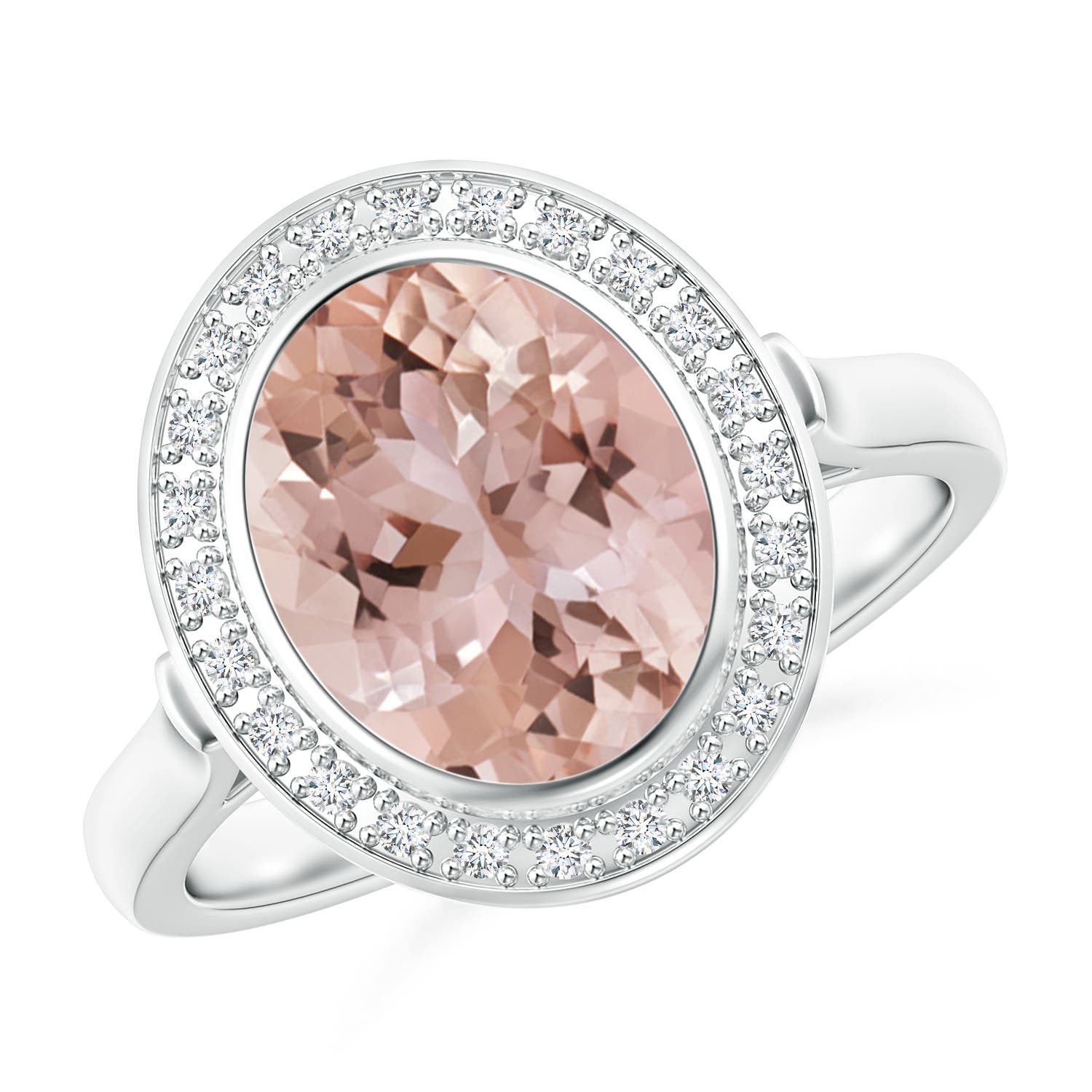 AAA - Morganite / 2.66 CT / 14 KT White Gold