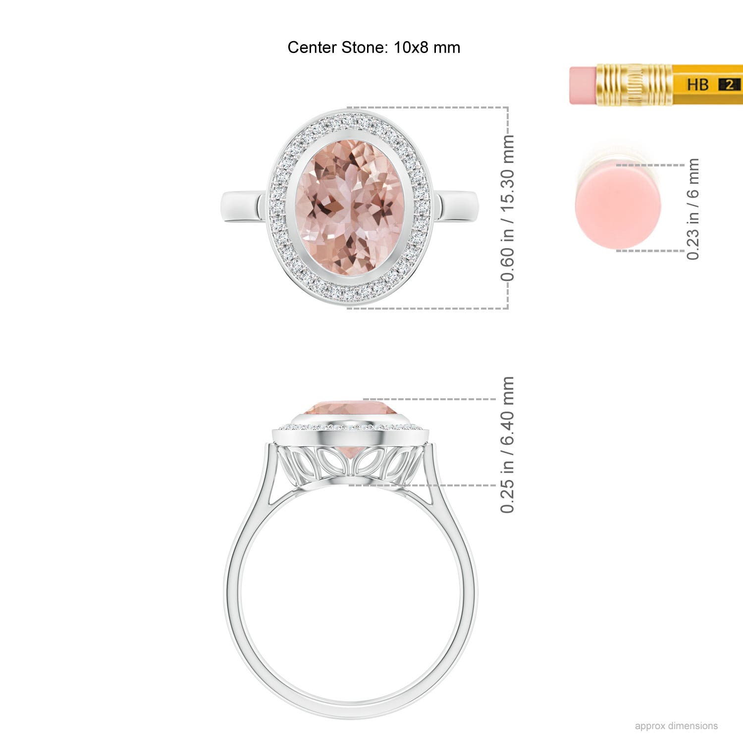 AAA - Morganite / 2.66 CT / 14 KT White Gold