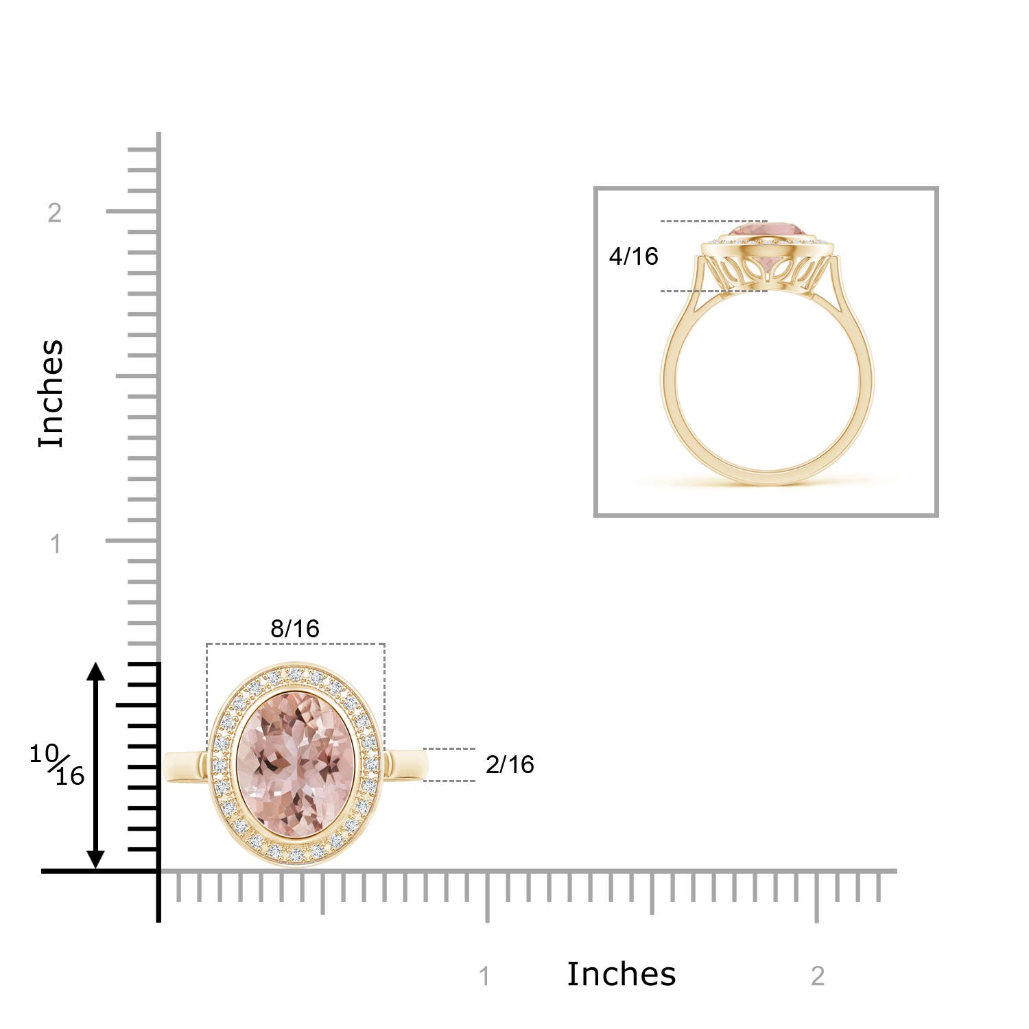 AAA - Morganite / 2.66 CT / 14 KT Yellow Gold