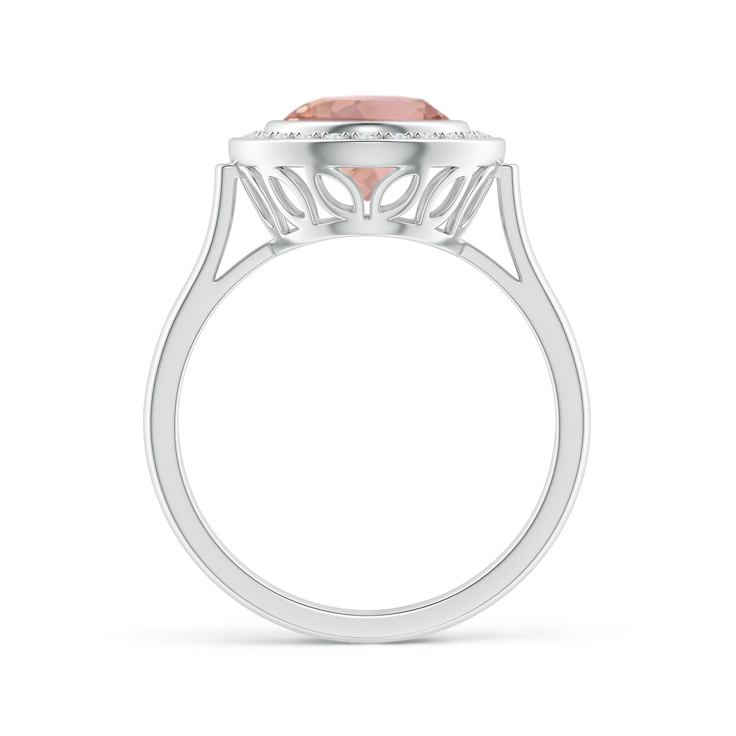 AAAA - Morganite / 2.66 CT / 14 KT White Gold