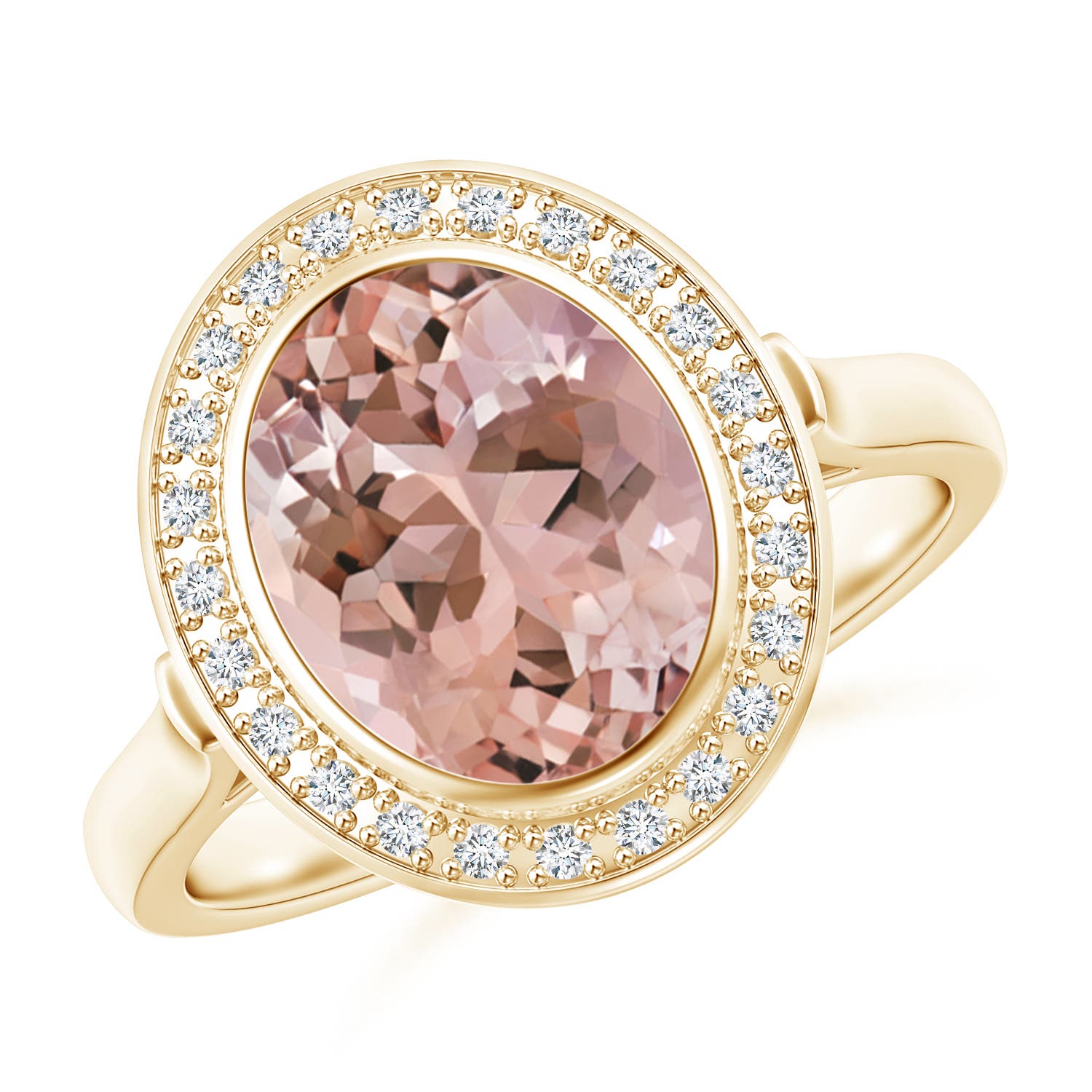 AAAA - Morganite / 2.66 CT / 14 KT Yellow Gold