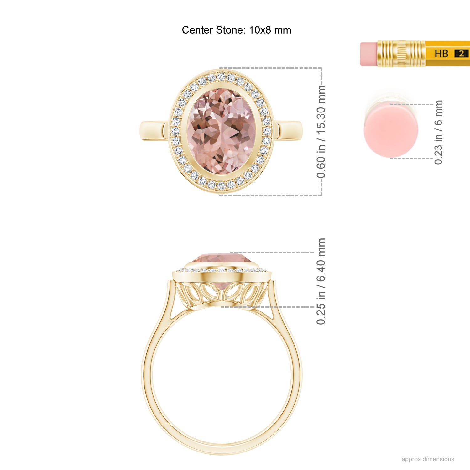 AAAA - Morganite / 2.66 CT / 14 KT Yellow Gold