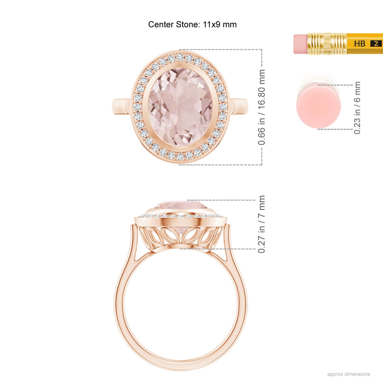 A - Morganite / 3.64 CT / 14 KT Rose Gold