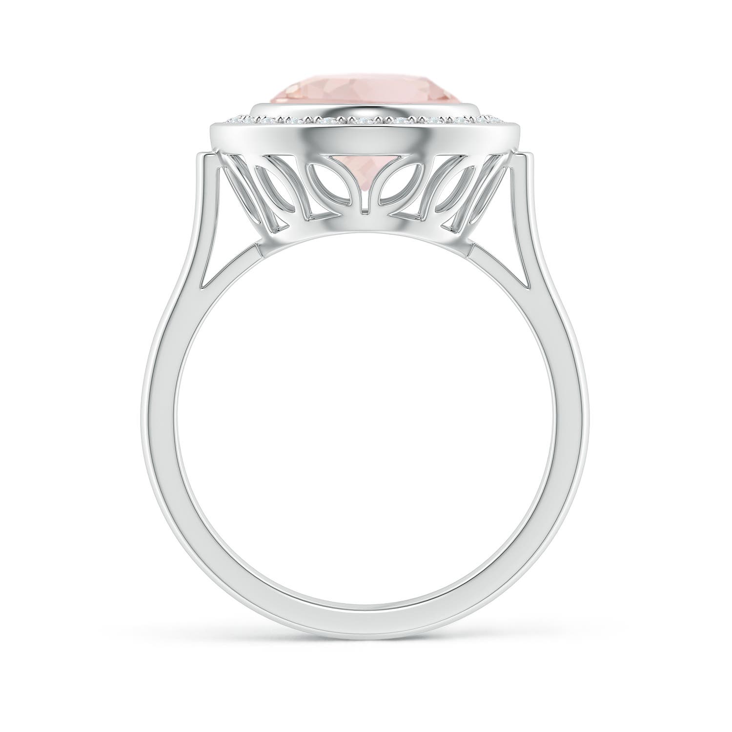 A - Morganite / 3.64 CT / 14 KT White Gold