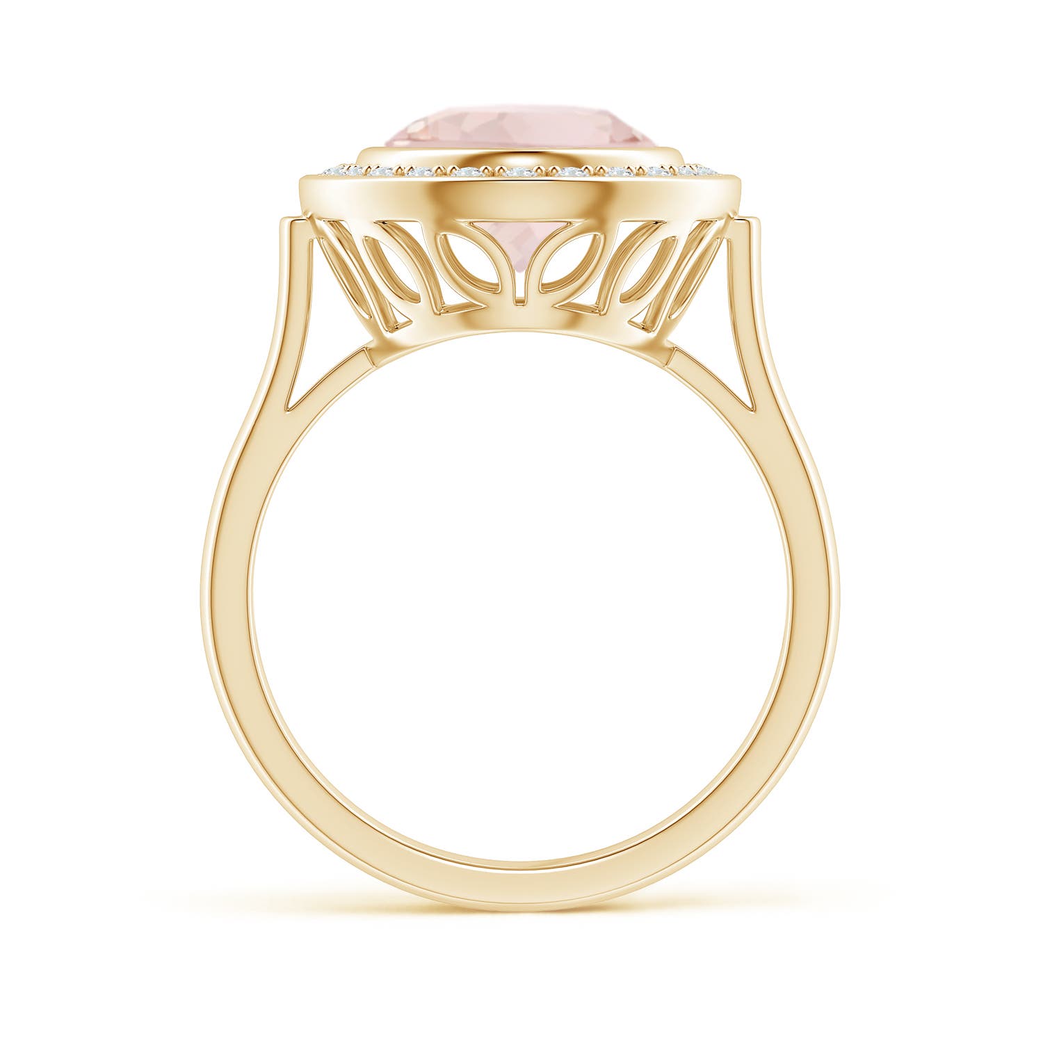 A - Morganite / 3.64 CT / 14 KT Yellow Gold