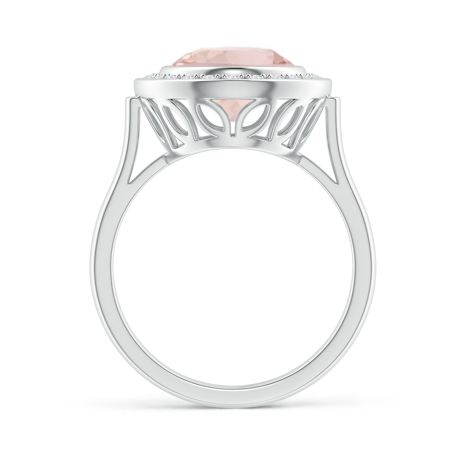 AA - Morganite / 3.64 CT / 14 KT White Gold