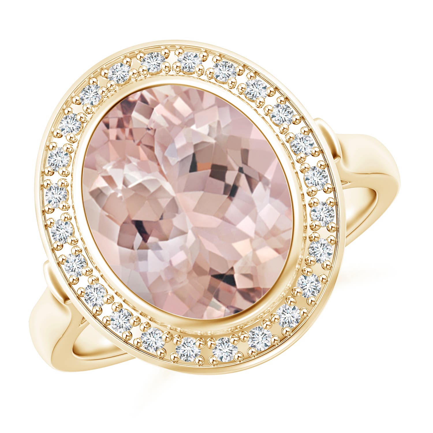 AA - Morganite / 3.64 CT / 14 KT Yellow Gold