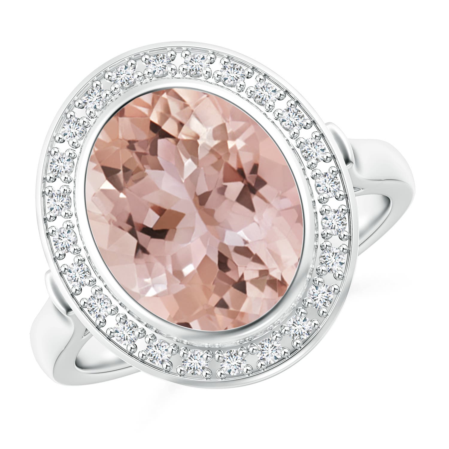 AAA - Morganite / 3.64 CT / 14 KT White Gold