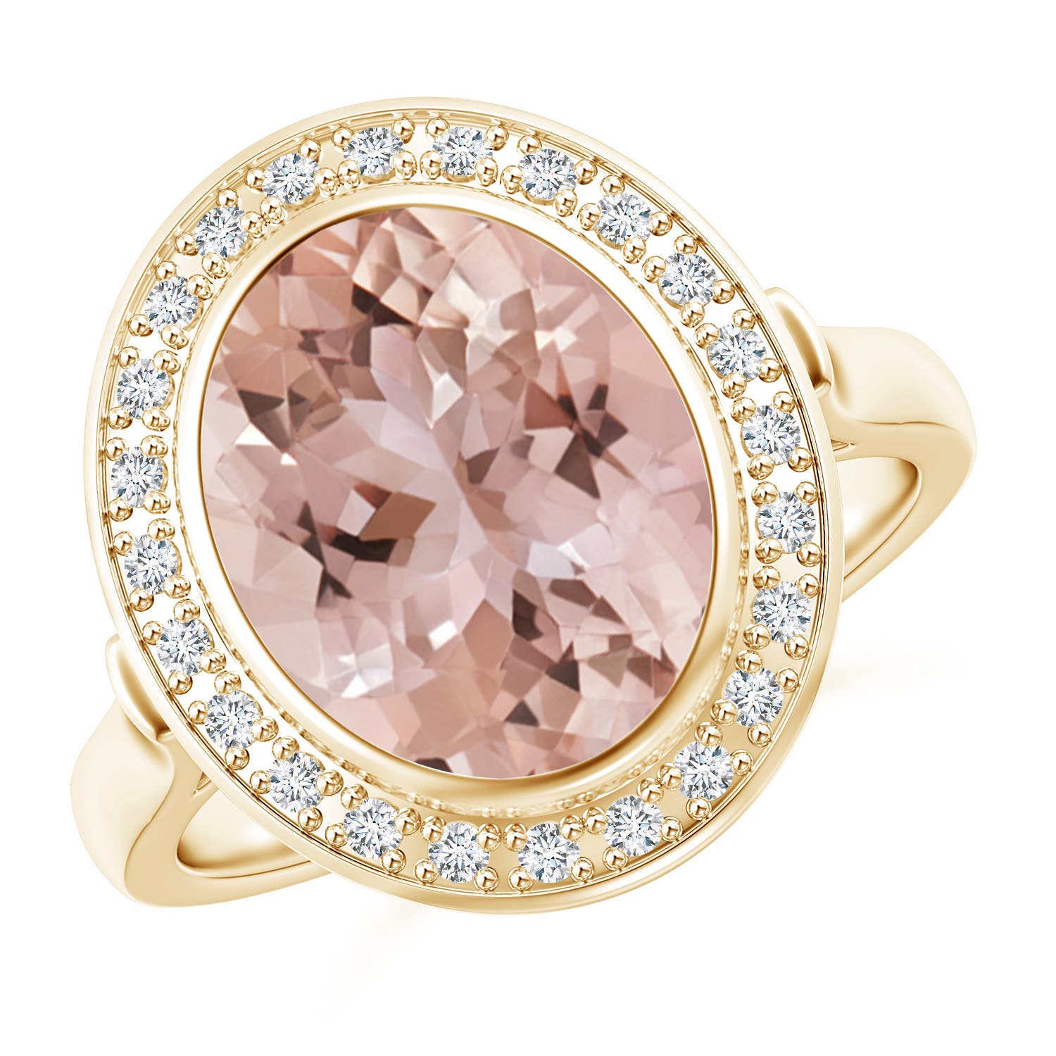 AAA - Morganite / 3.64 CT / 14 KT Yellow Gold