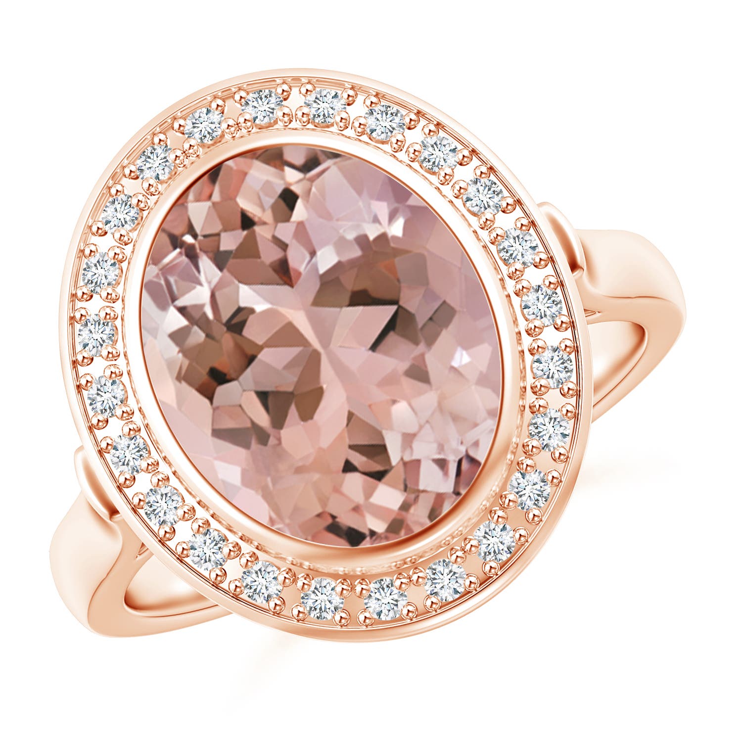 AAAA - Morganite / 3.64 CT / 14 KT Rose Gold