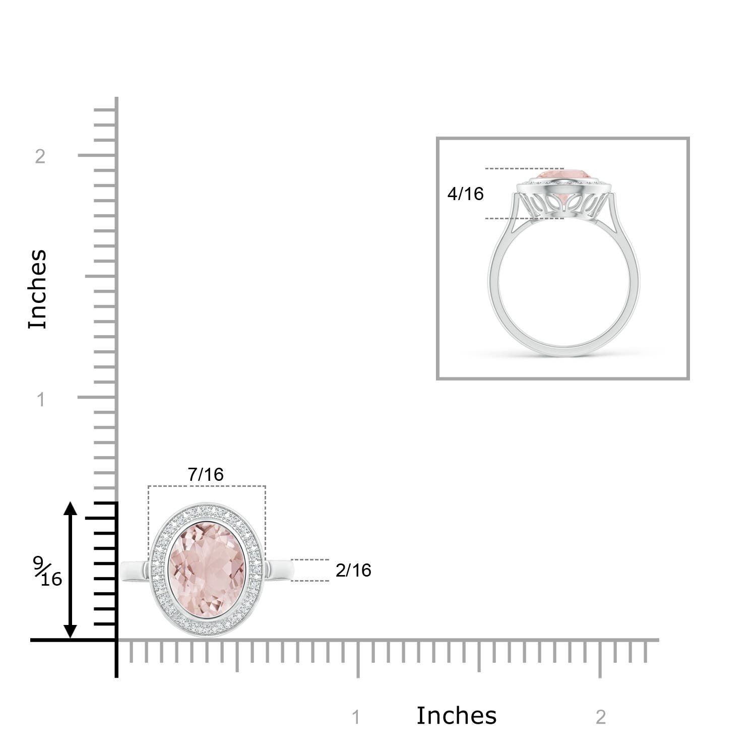 A - Morganite / 1.75 CT / 14 KT White Gold