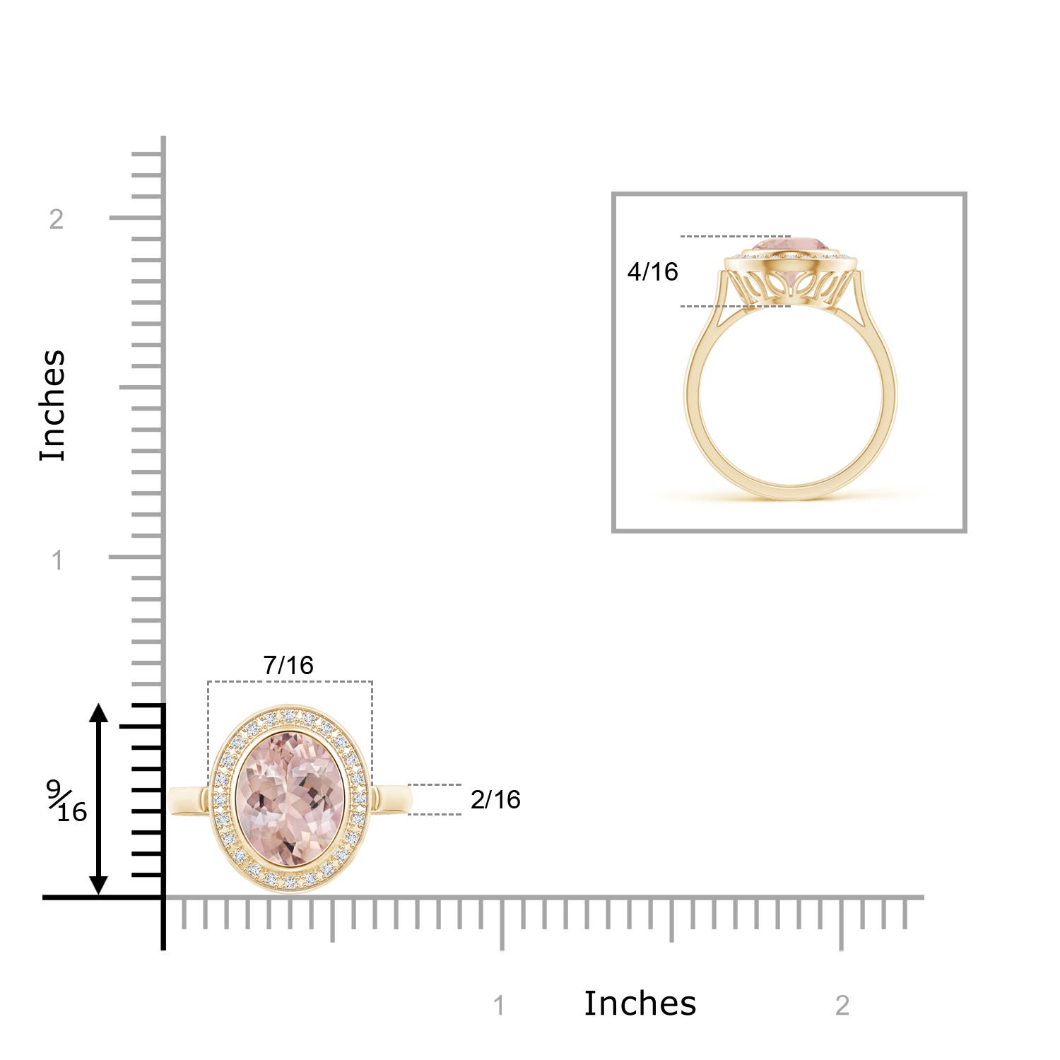 AA - Morganite / 1.75 CT / 14 KT Yellow Gold