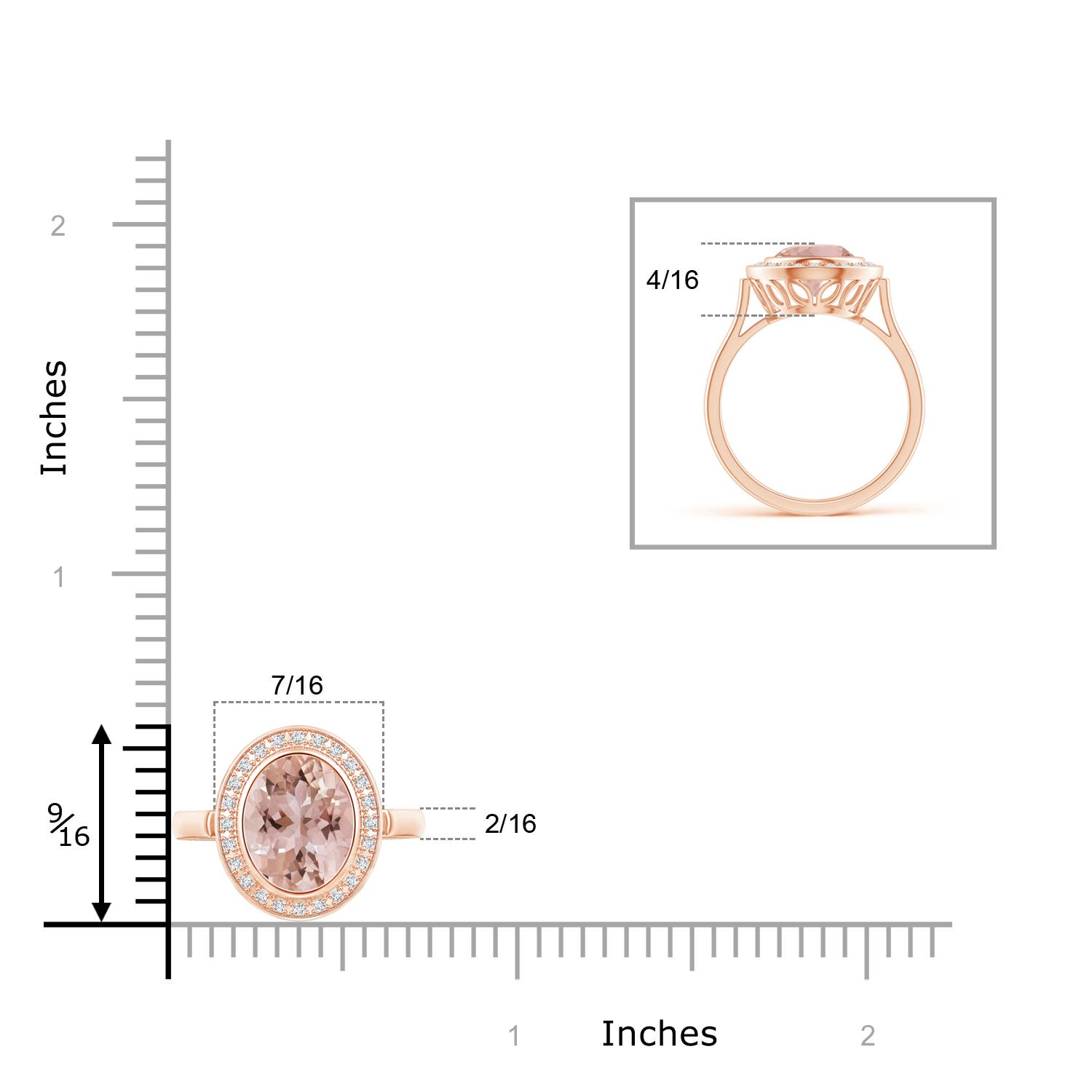 AAA - Morganite / 1.75 CT / 14 KT Rose Gold