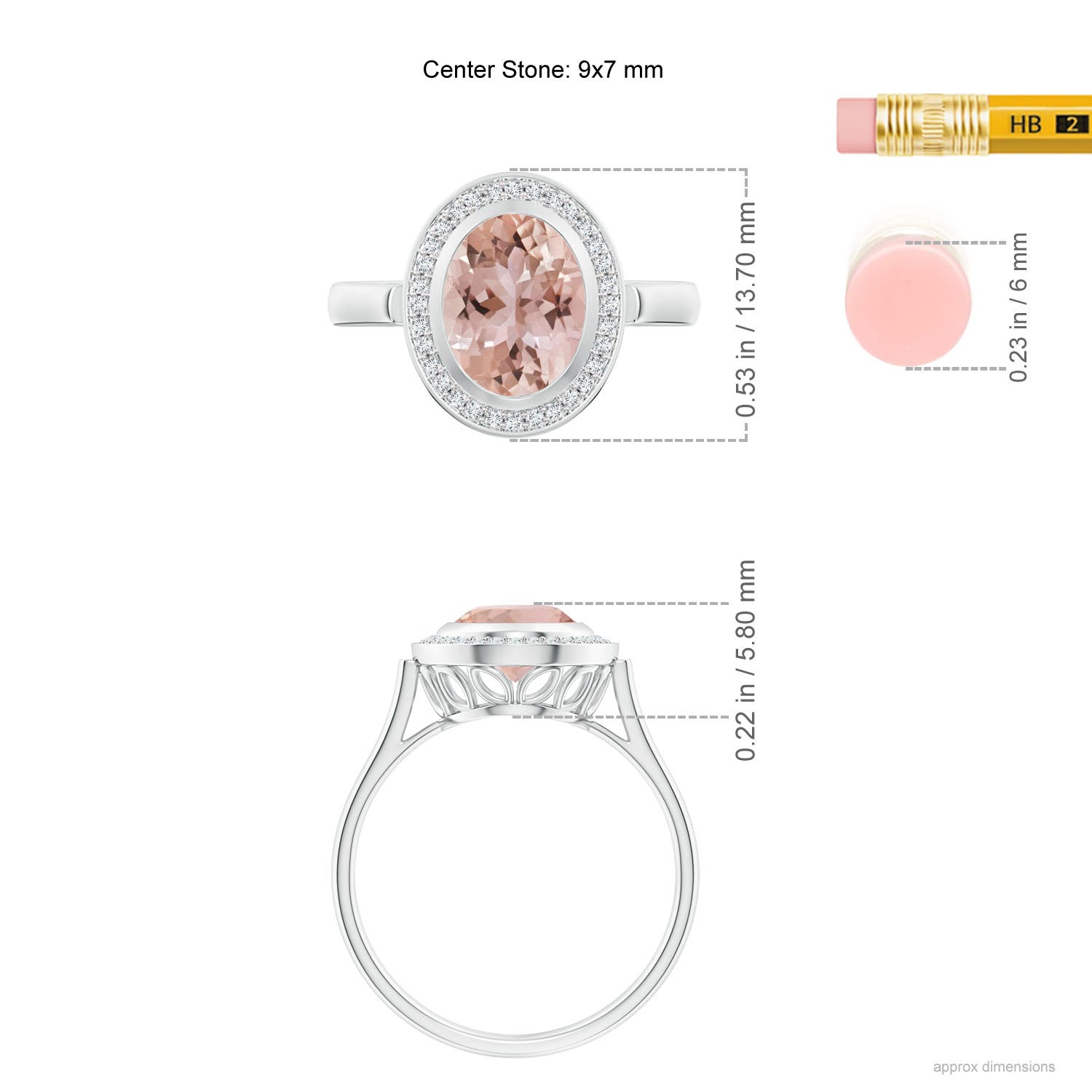 AAA - Morganite / 1.75 CT / 14 KT White Gold