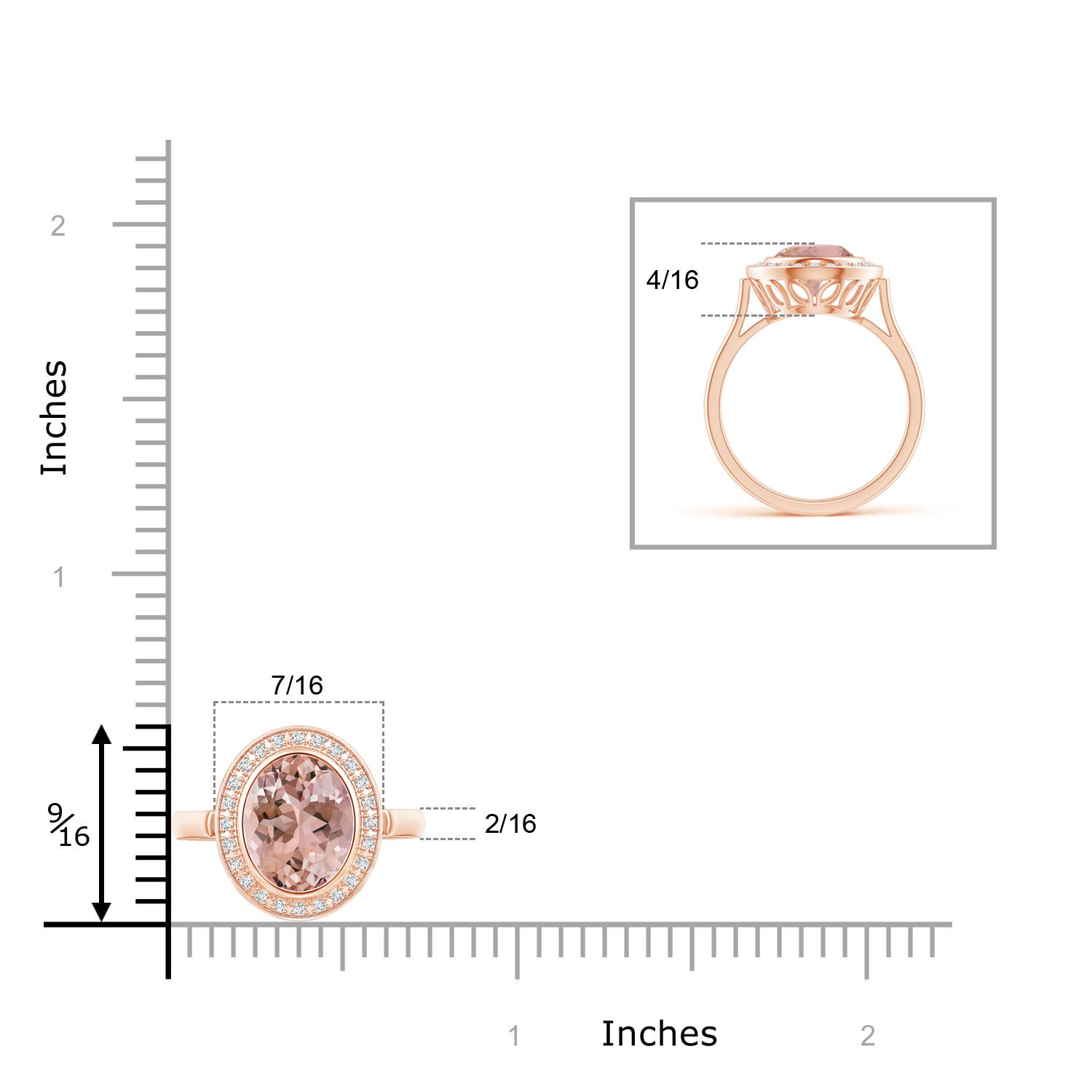 AAAA - Morganite / 1.75 CT / 14 KT Rose Gold