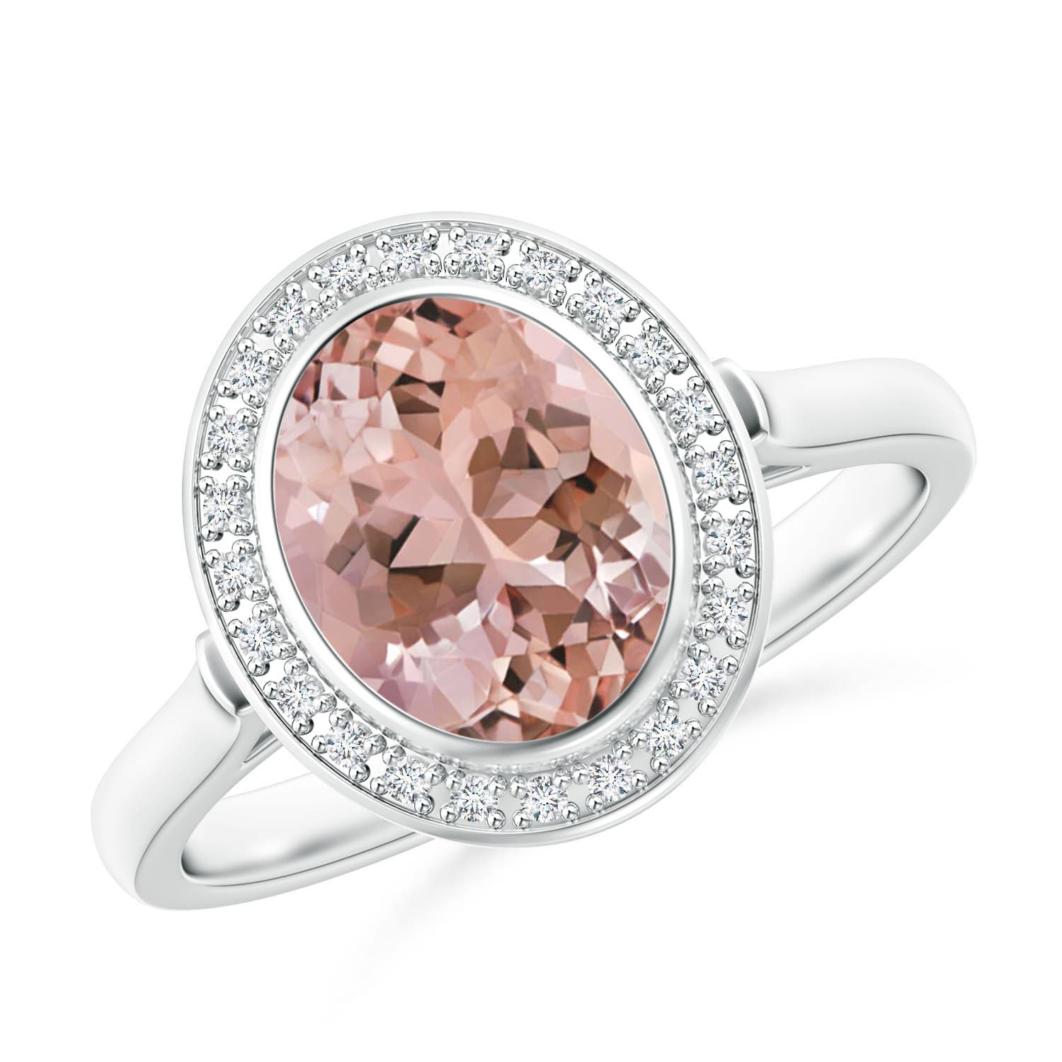 AAAA - Morganite / 1.75 CT / 14 KT White Gold