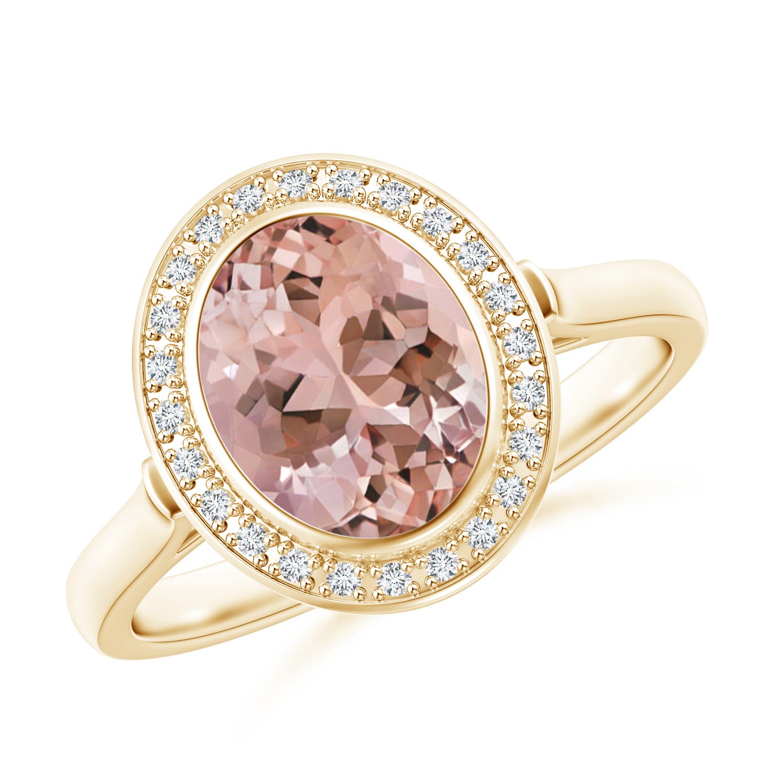 AAAA - Morganite / 1.75 CT / 14 KT Yellow Gold