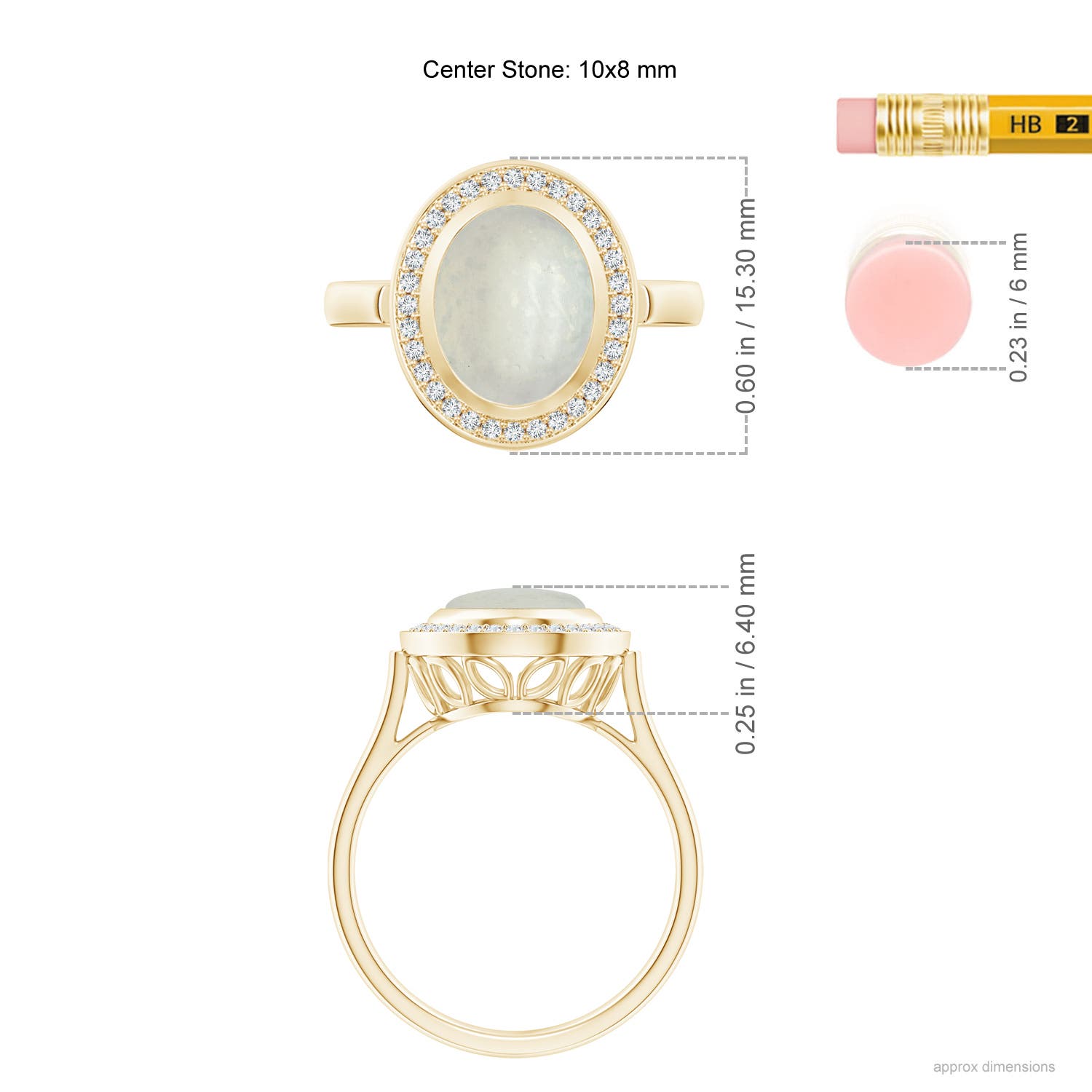 A - Moonstone / 2.66 CT / 14 KT Yellow Gold