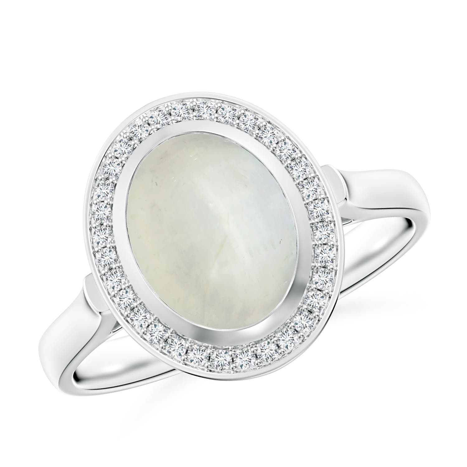 AA - Moonstone / 1.8 CT / 14 KT White Gold