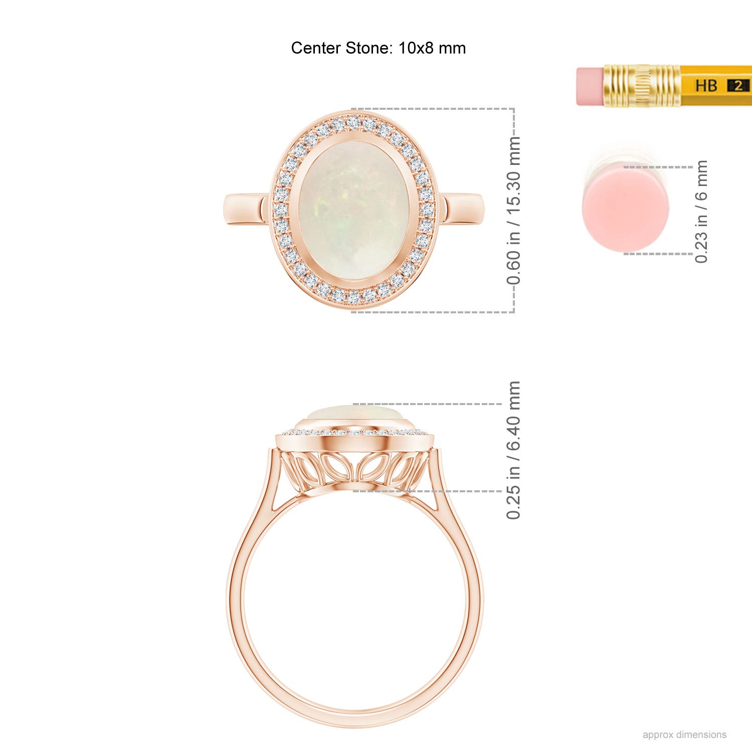 A - Opal / 1.61 CT / 14 KT Rose Gold