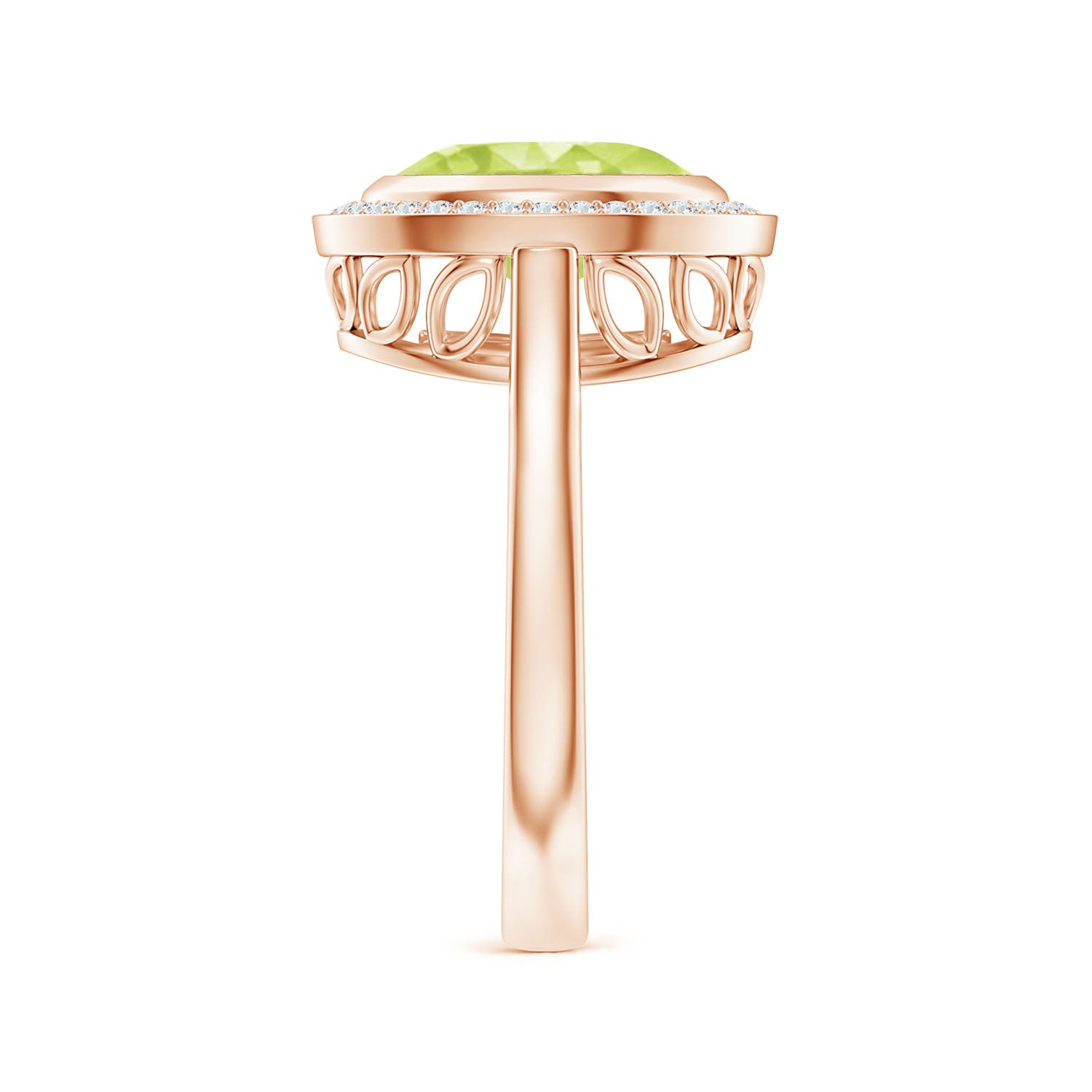 A - Peridot / 2.76 CT / 14 KT Rose Gold