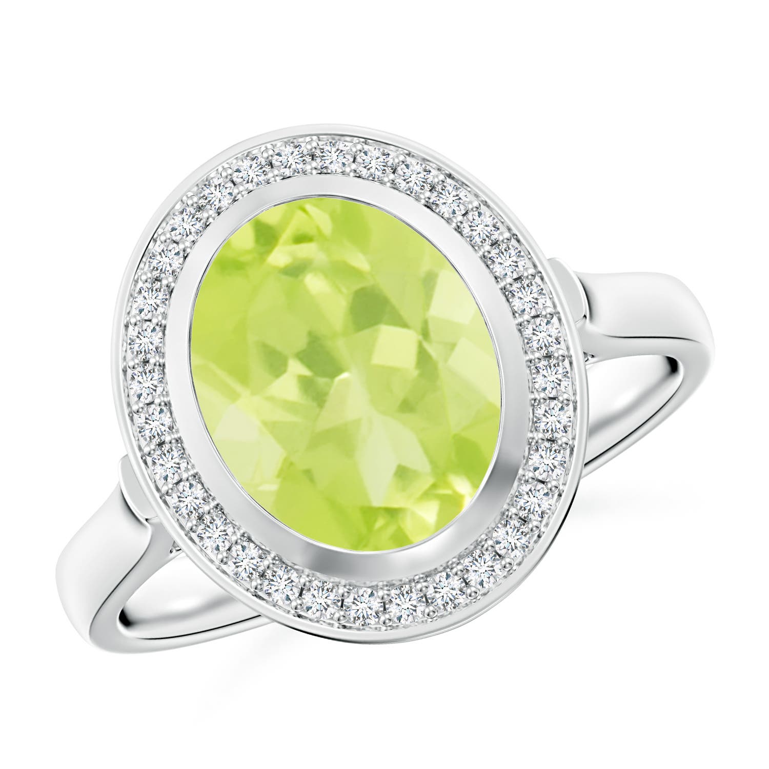 A - Peridot / 2.76 CT / 14 KT White Gold