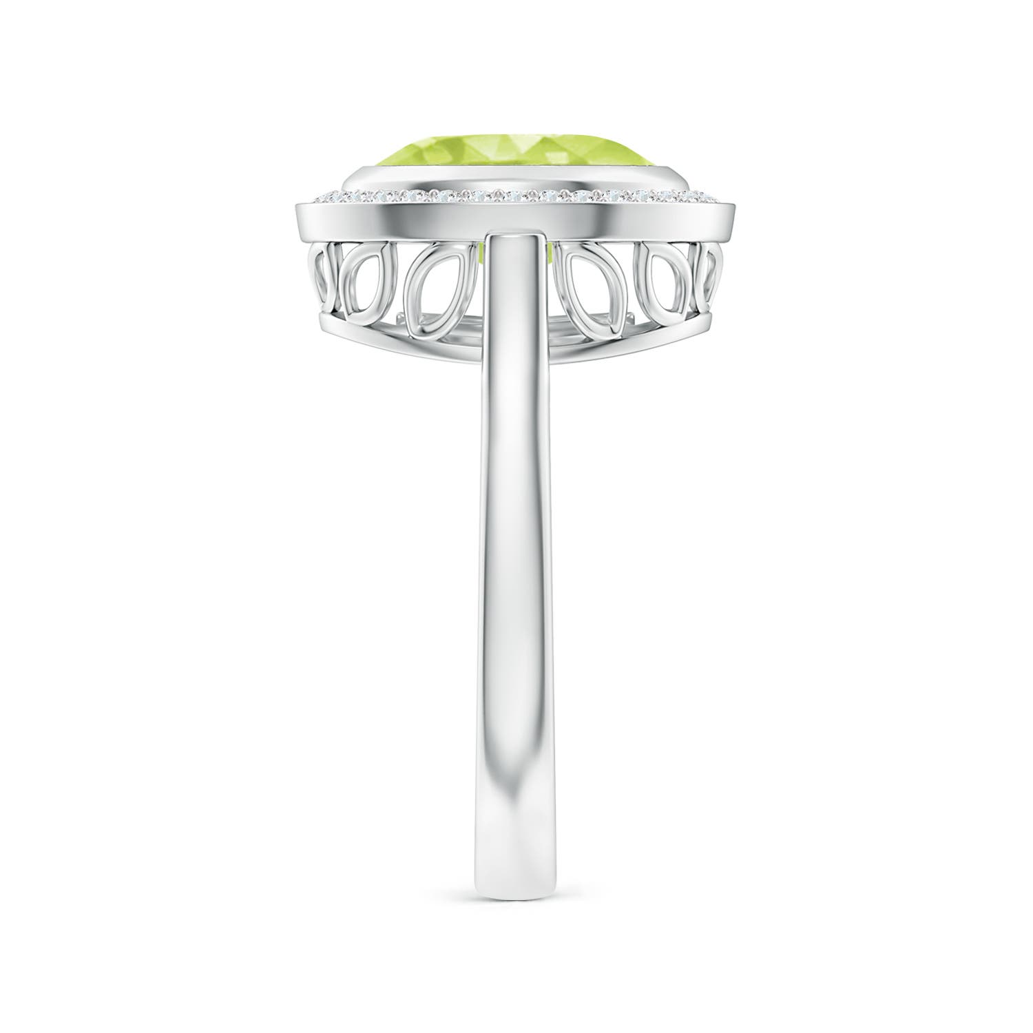 A - Peridot / 2.76 CT / 14 KT White Gold