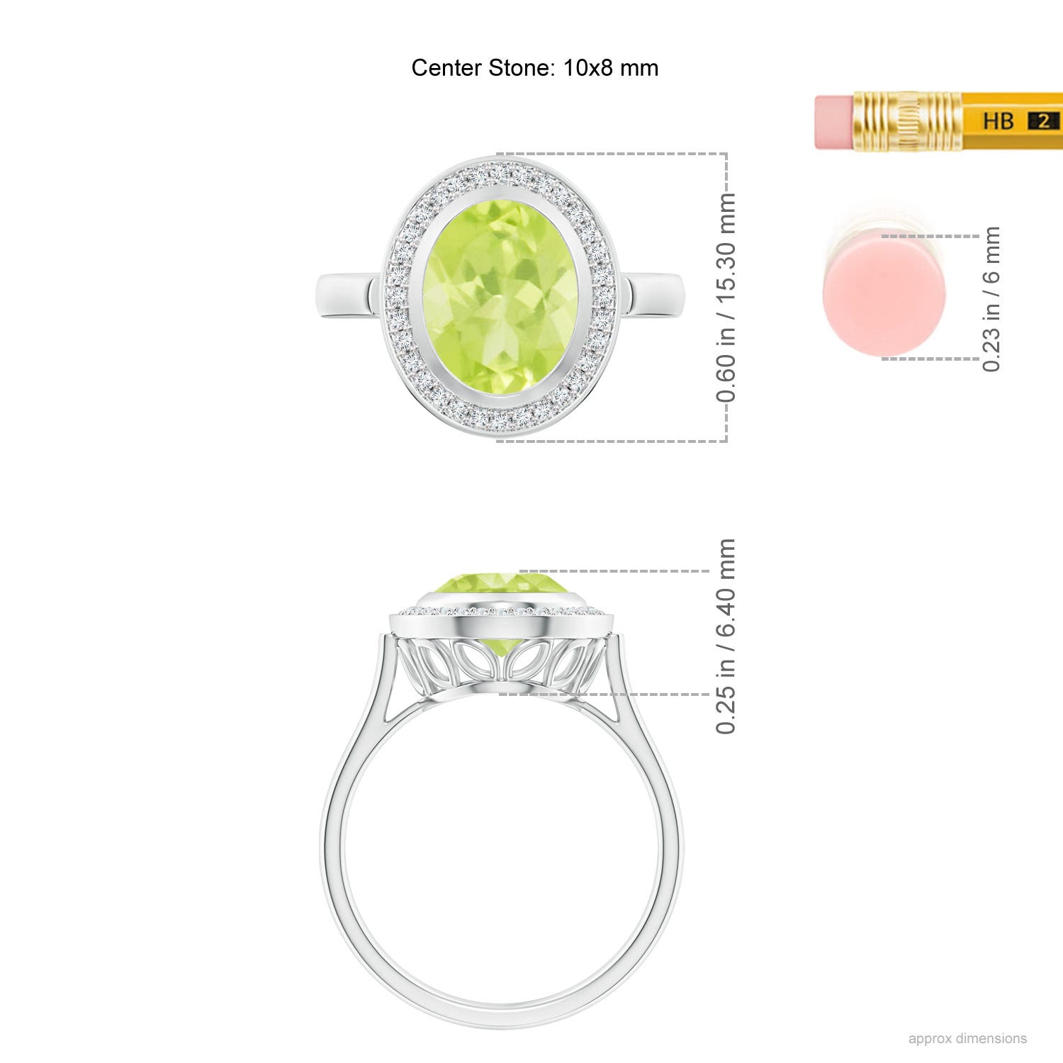 A - Peridot / 2.76 CT / 14 KT White Gold