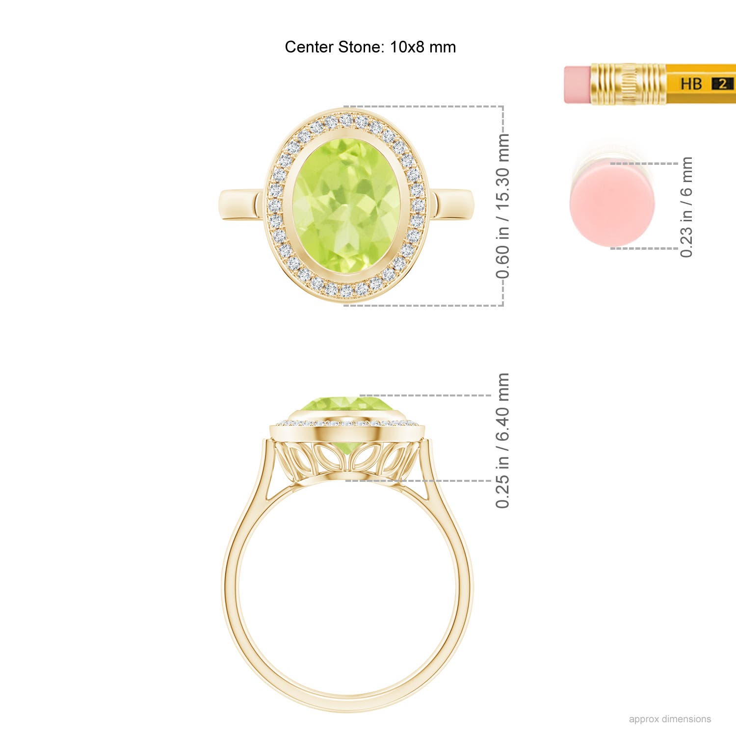 A - Peridot / 2.76 CT / 14 KT Yellow Gold