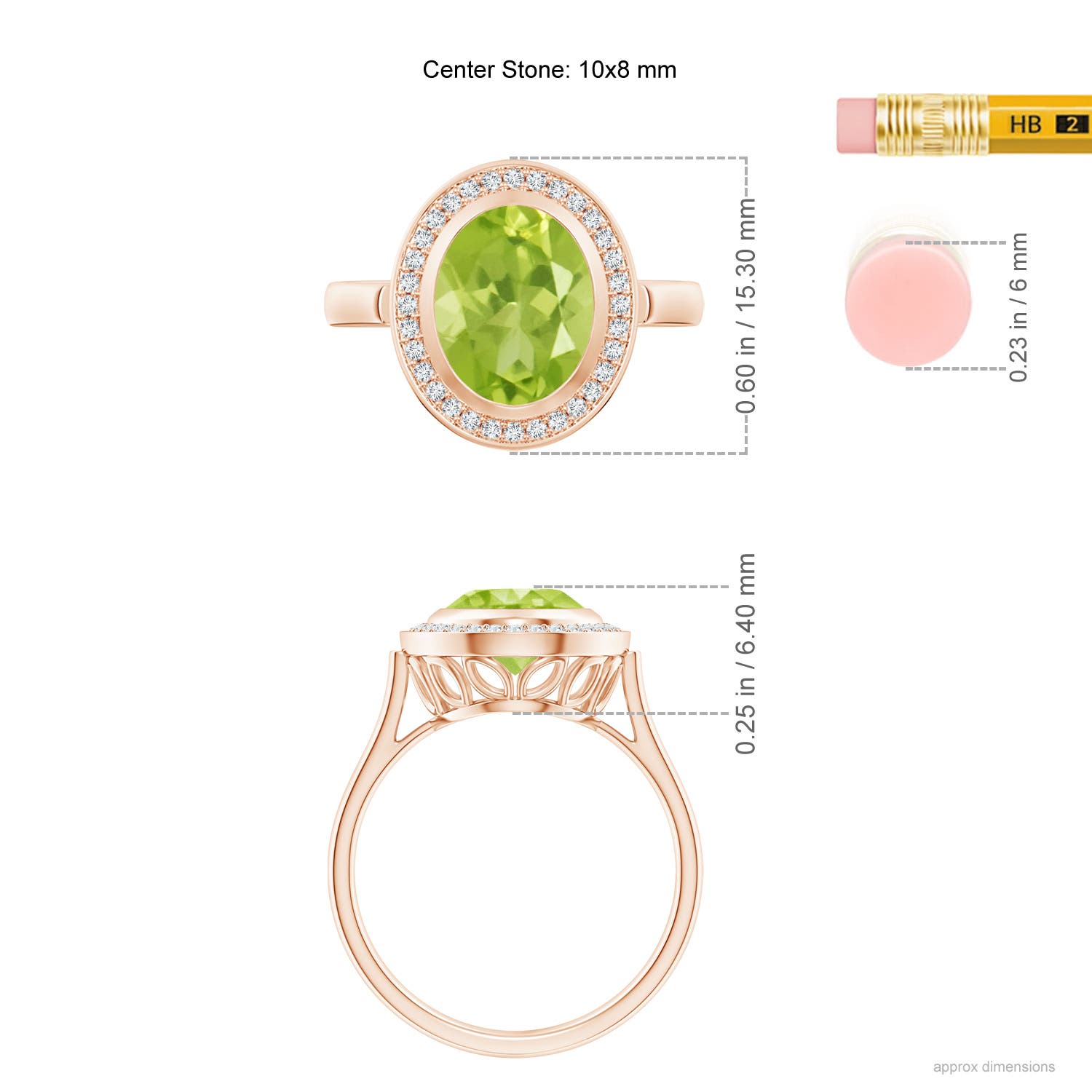 AA - Peridot / 2.76 CT / 14 KT Rose Gold