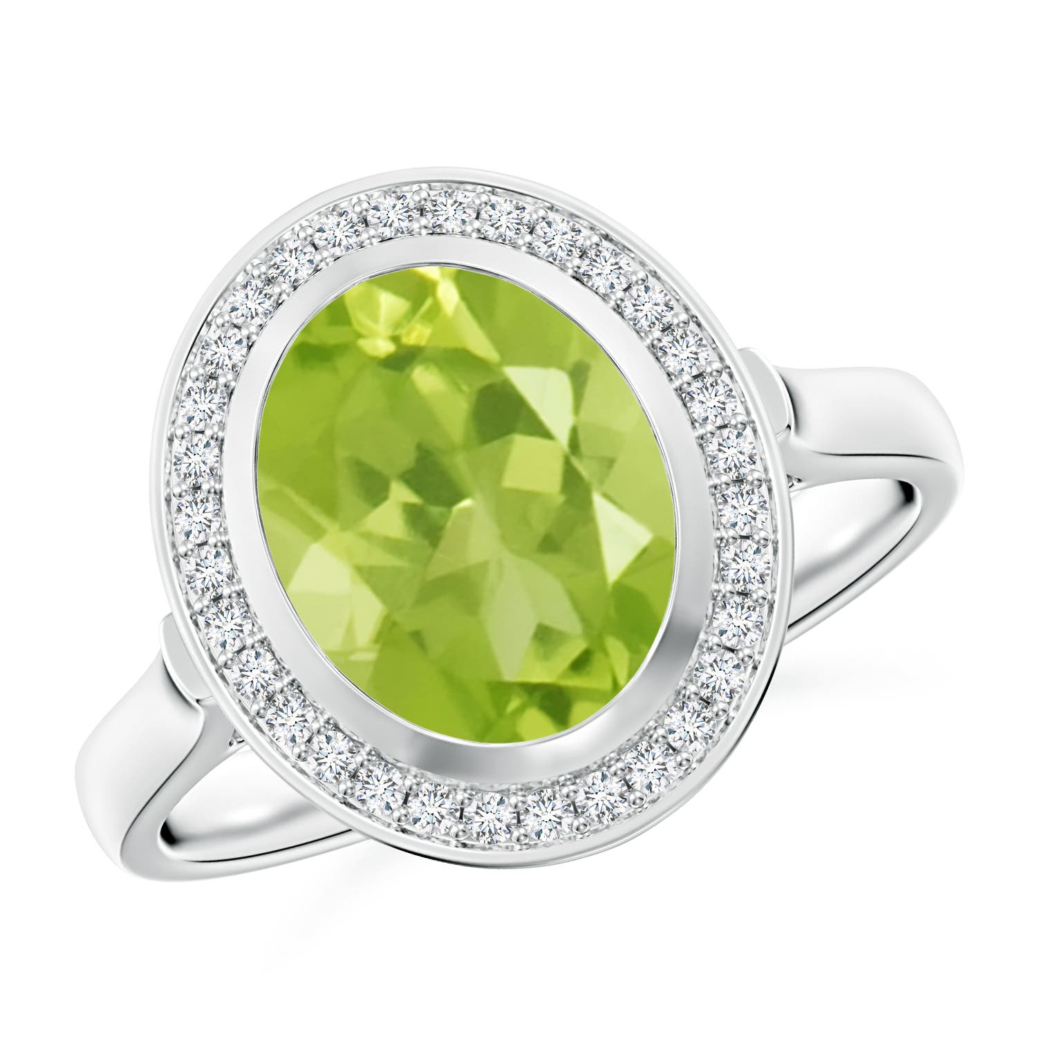 AA - Peridot / 2.76 CT / 14 KT White Gold