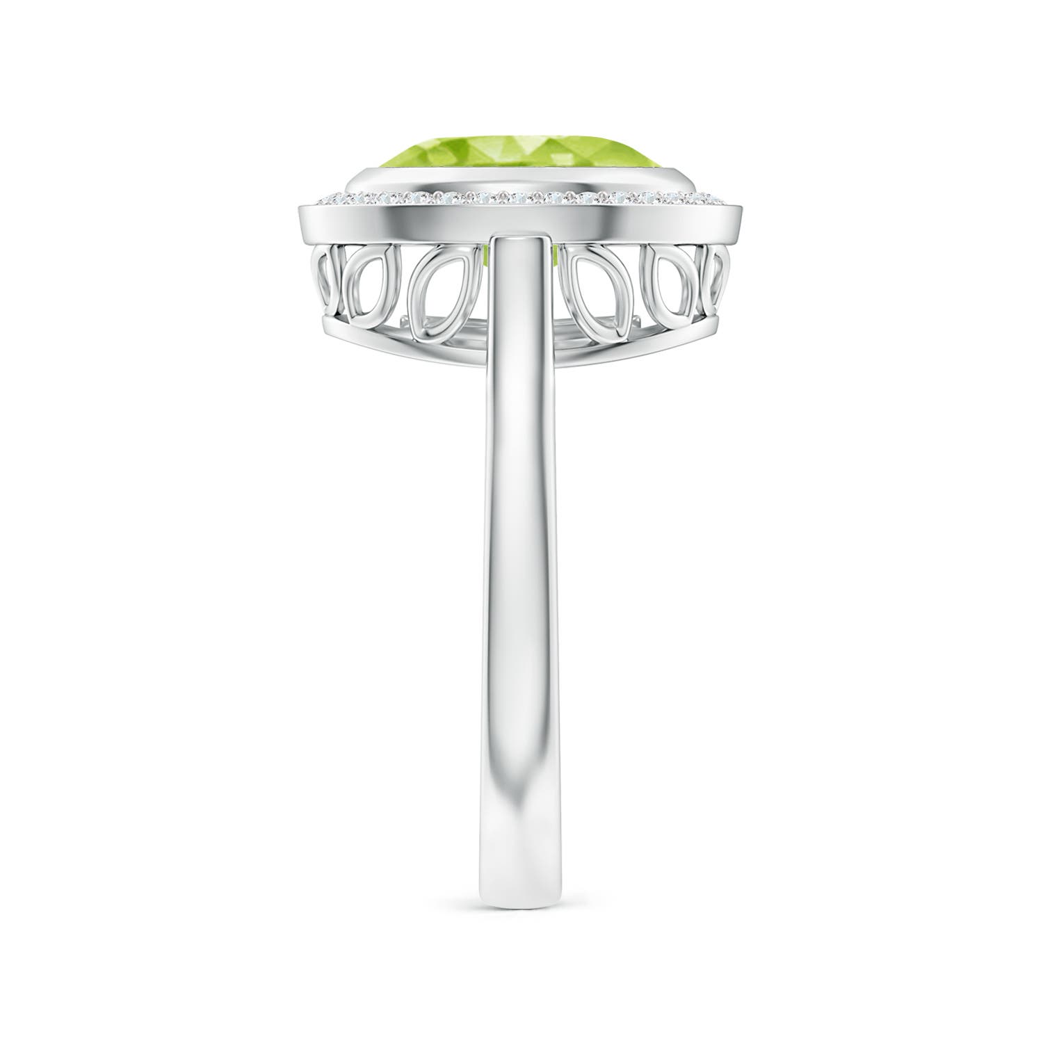 AA - Peridot / 2.76 CT / 14 KT White Gold