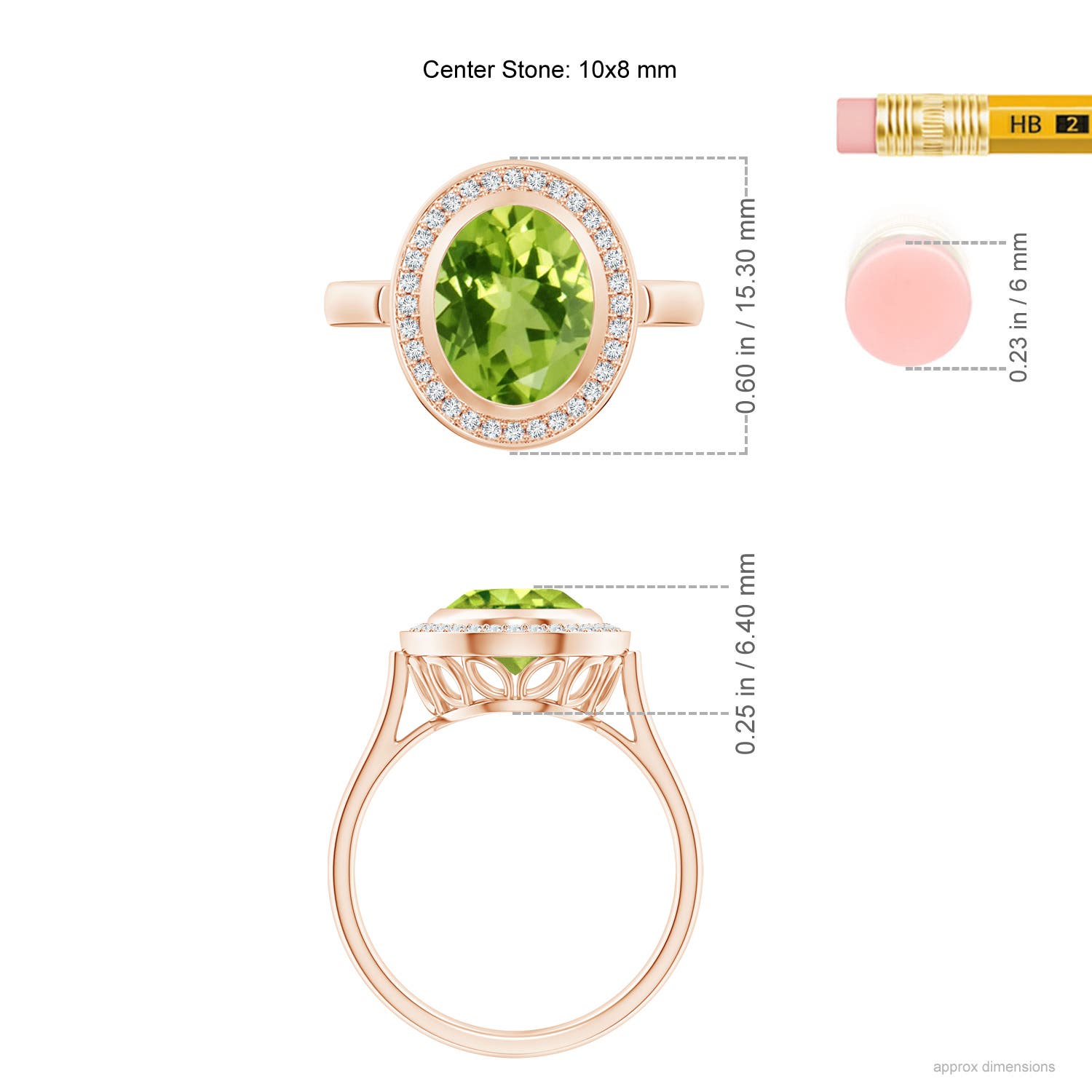 AAA - Peridot / 2.76 CT / 14 KT Rose Gold