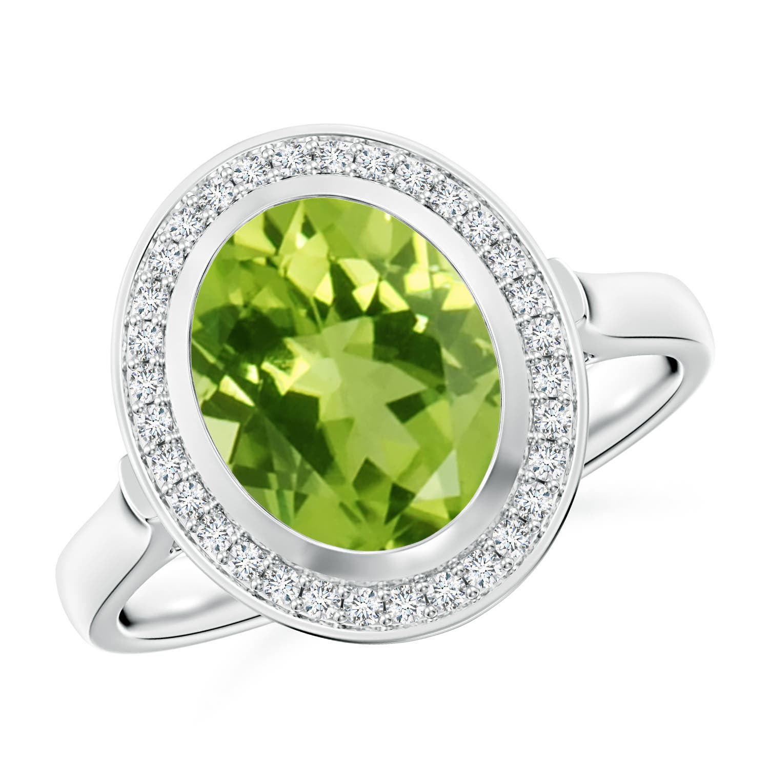 AAA - Peridot / 2.76 CT / 14 KT White Gold