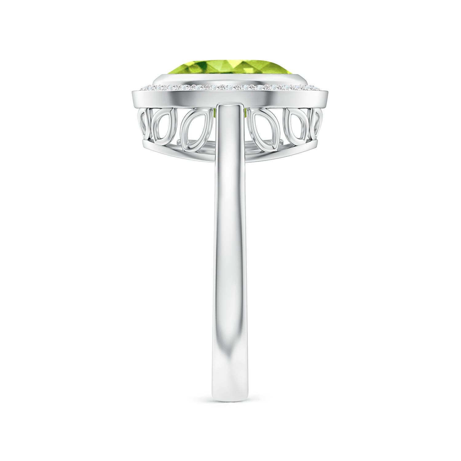 AAA - Peridot / 2.76 CT / 14 KT White Gold