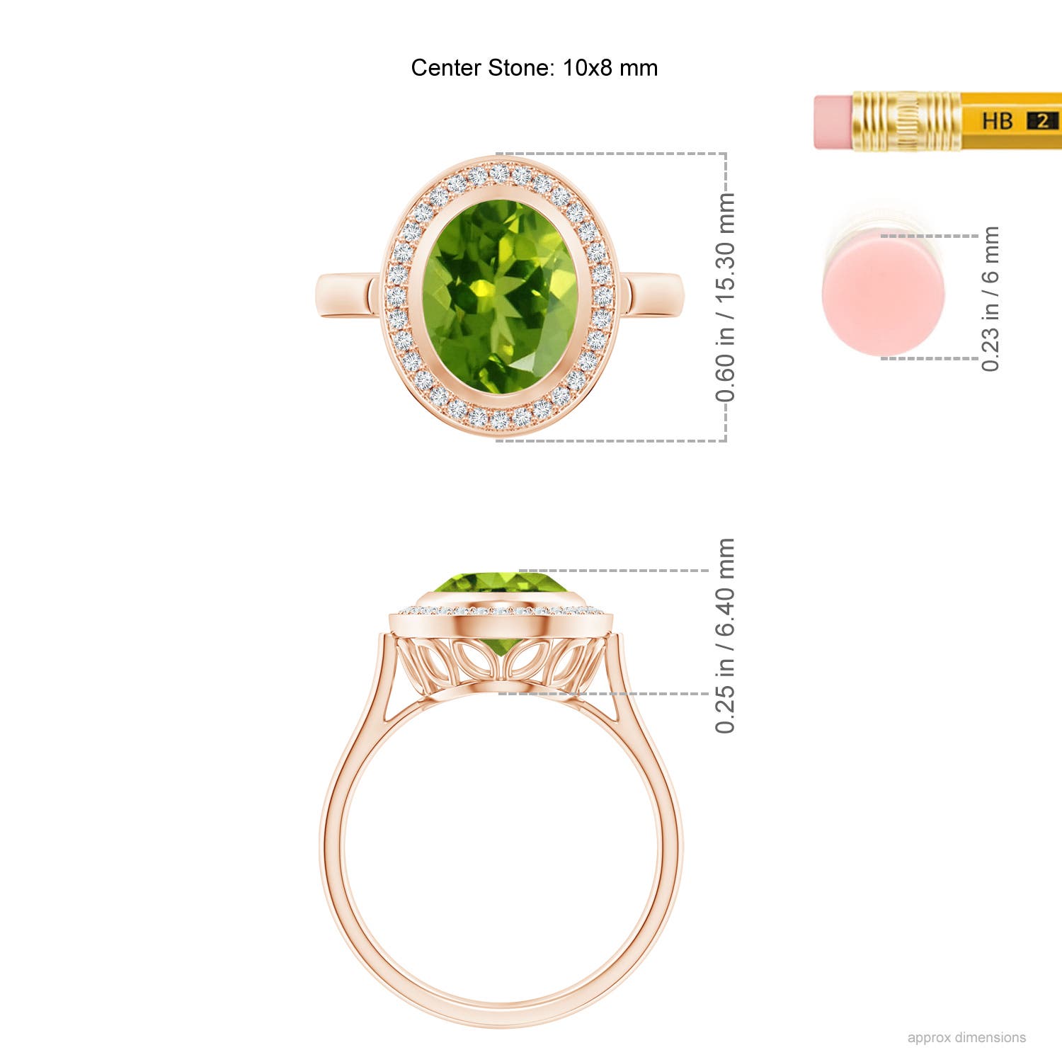 AAAA - Peridot / 2.76 CT / 14 KT Rose Gold