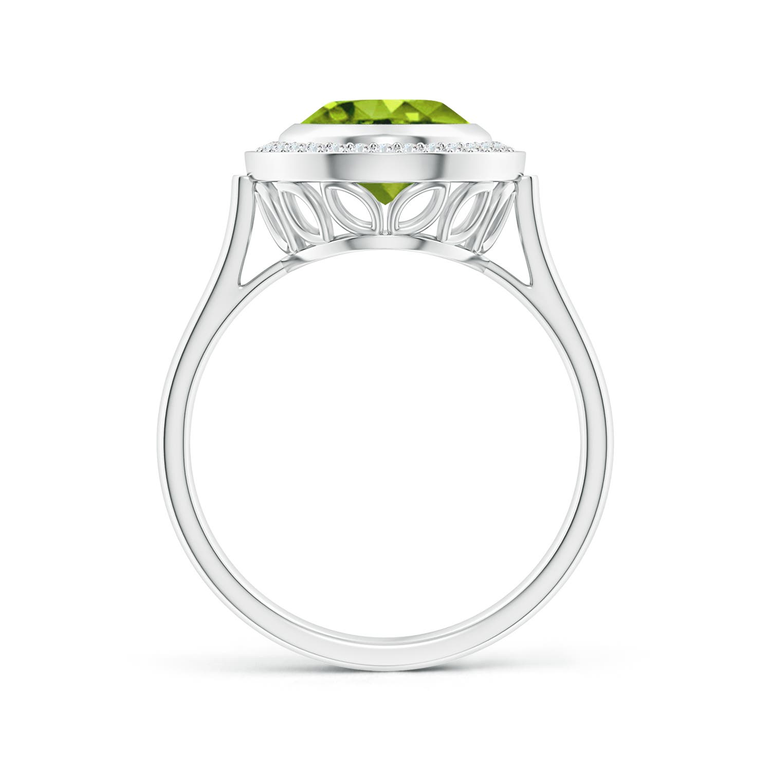 AAAA - Peridot / 2.76 CT / 14 KT White Gold