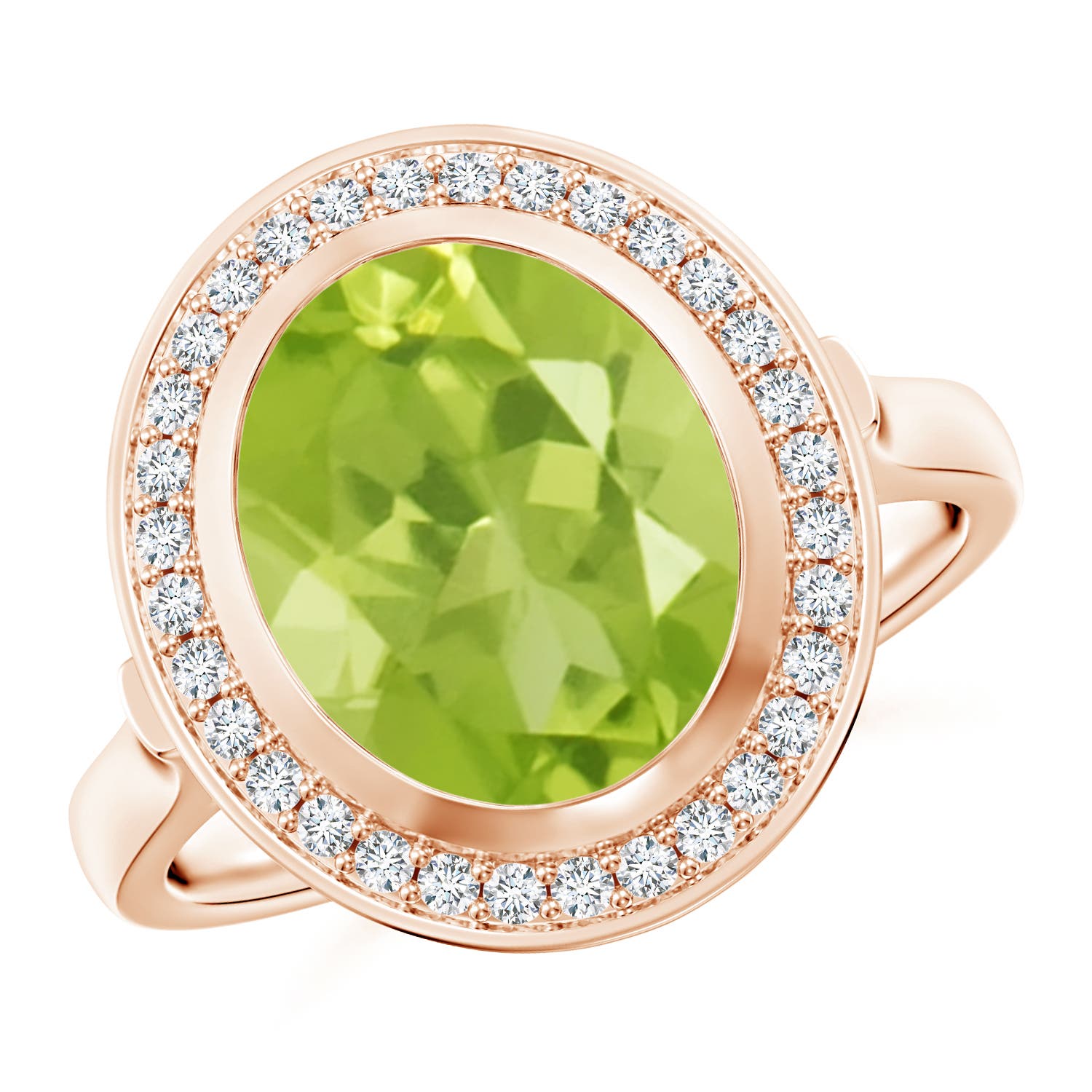 AA - Peridot / 4.09 CT / 14 KT Rose Gold