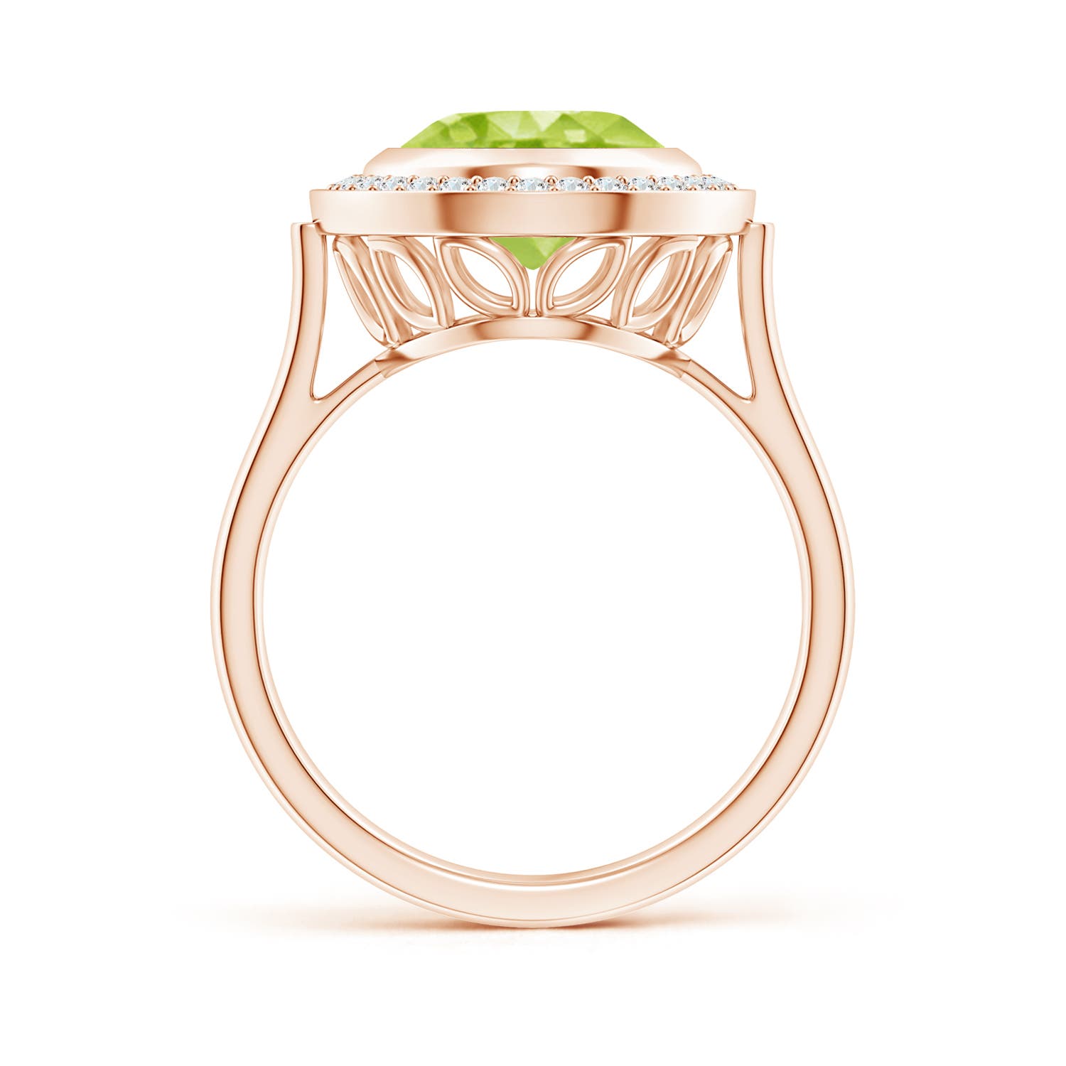 AA - Peridot / 4.09 CT / 14 KT Rose Gold