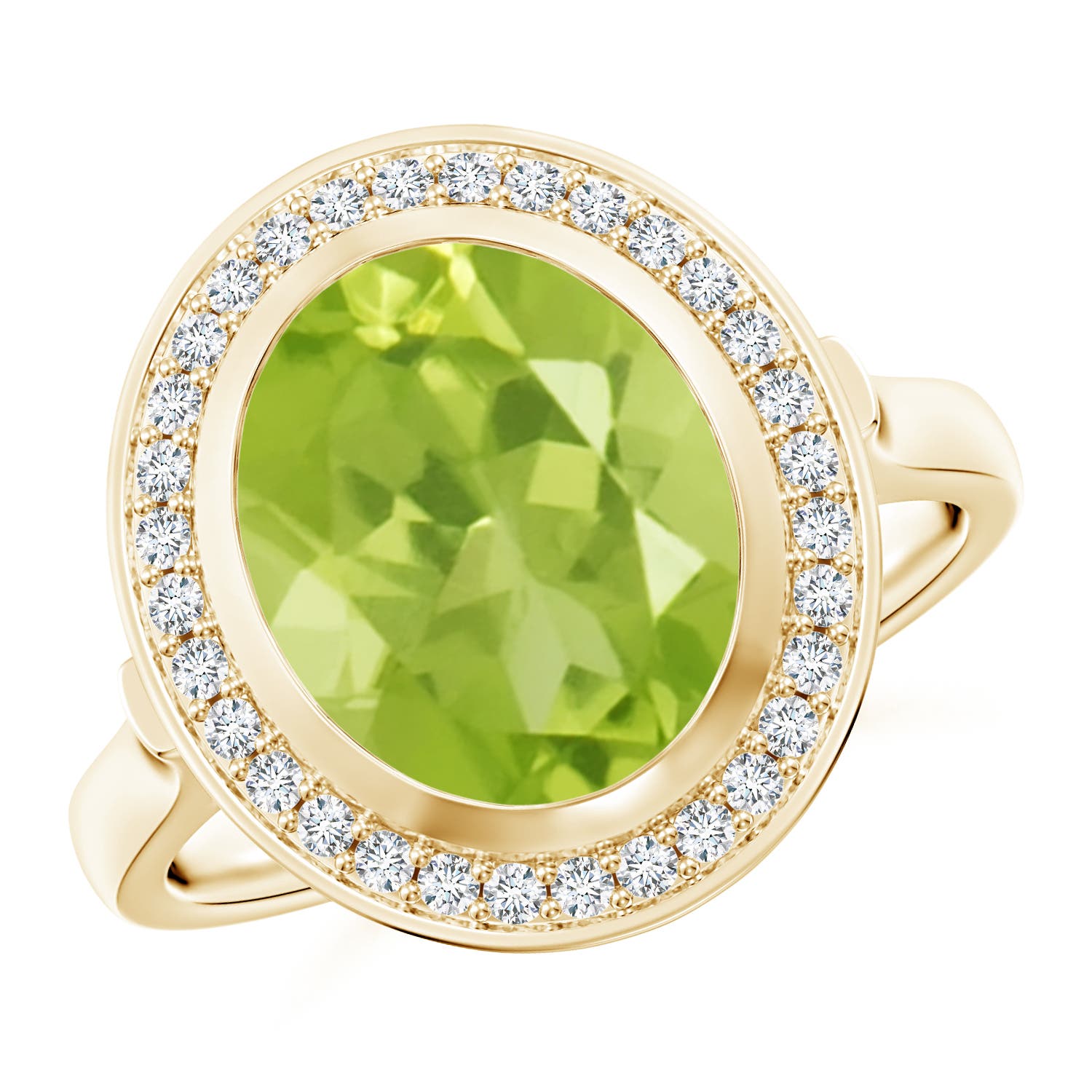 AA - Peridot / 4.09 CT / 14 KT Yellow Gold